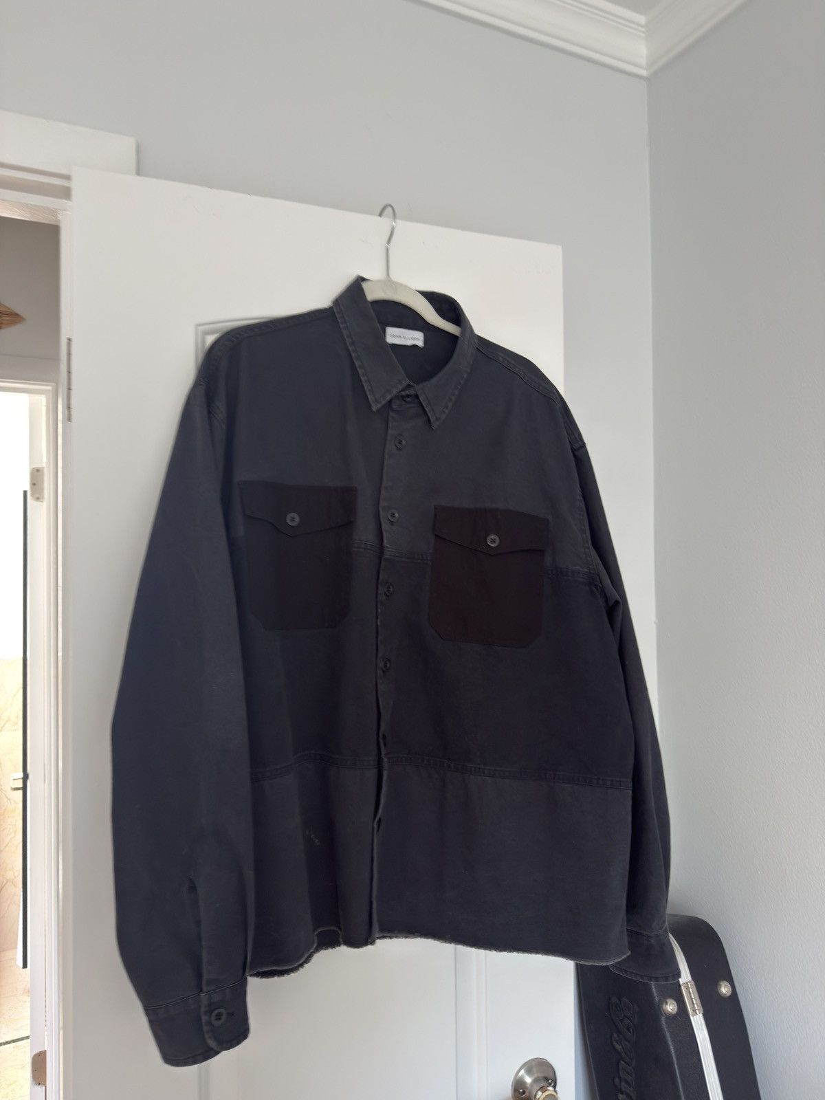 John Elliott Black Military Hemi Shirt XL
