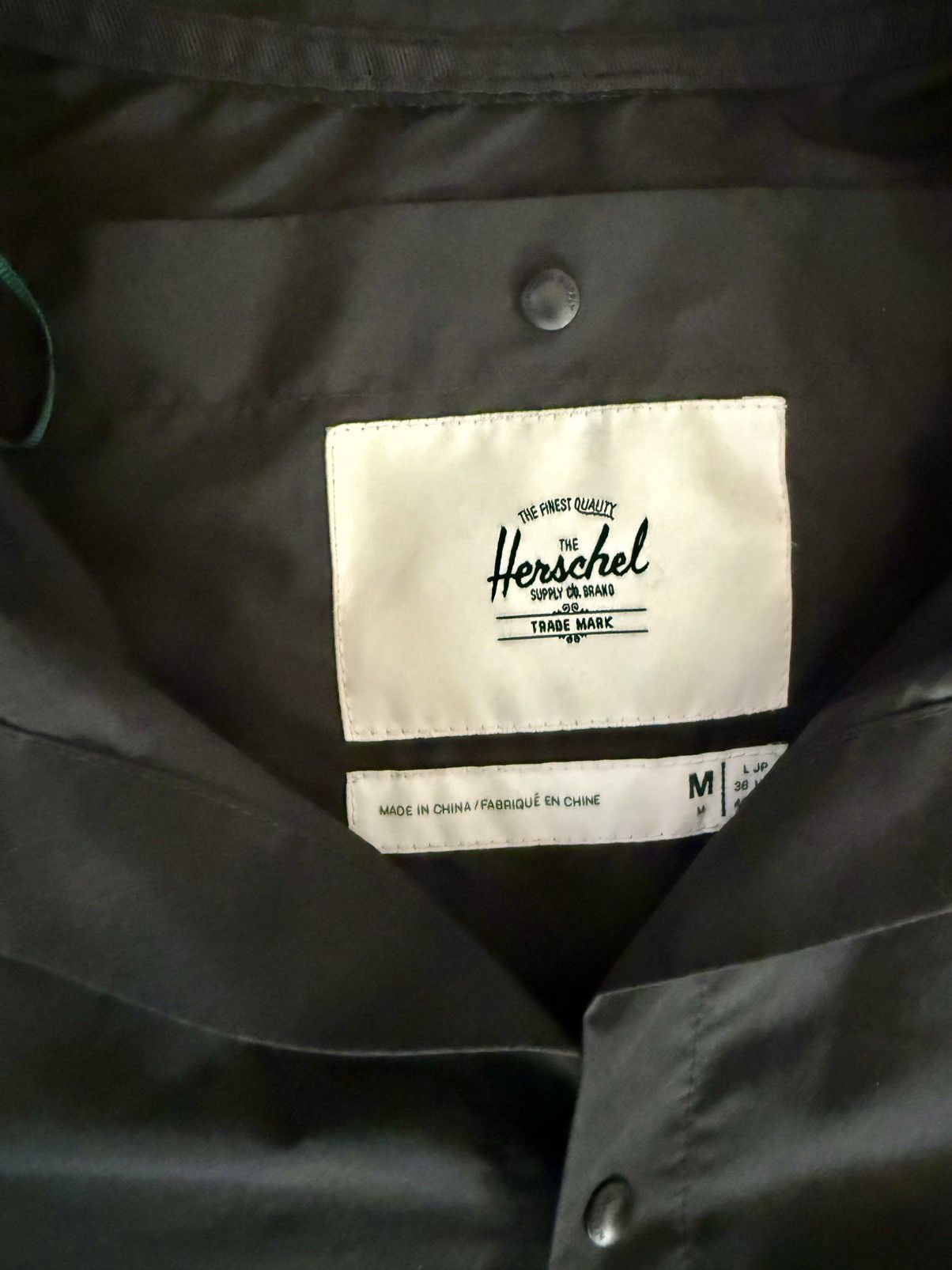 Herschel Supply Co. Herschel Supply Co. Coach Jacket – Black – Men’s Medium Size US M / EU 48-50 / 2 - 2 Thumbnail