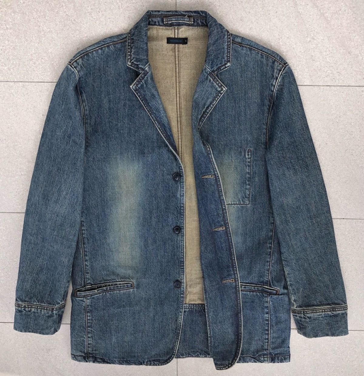 Japanese Brand Vintage Rageblue Mens Denim Jacket / Blazer Size US XL / EU 56 / 4 - 2 Thumbnail