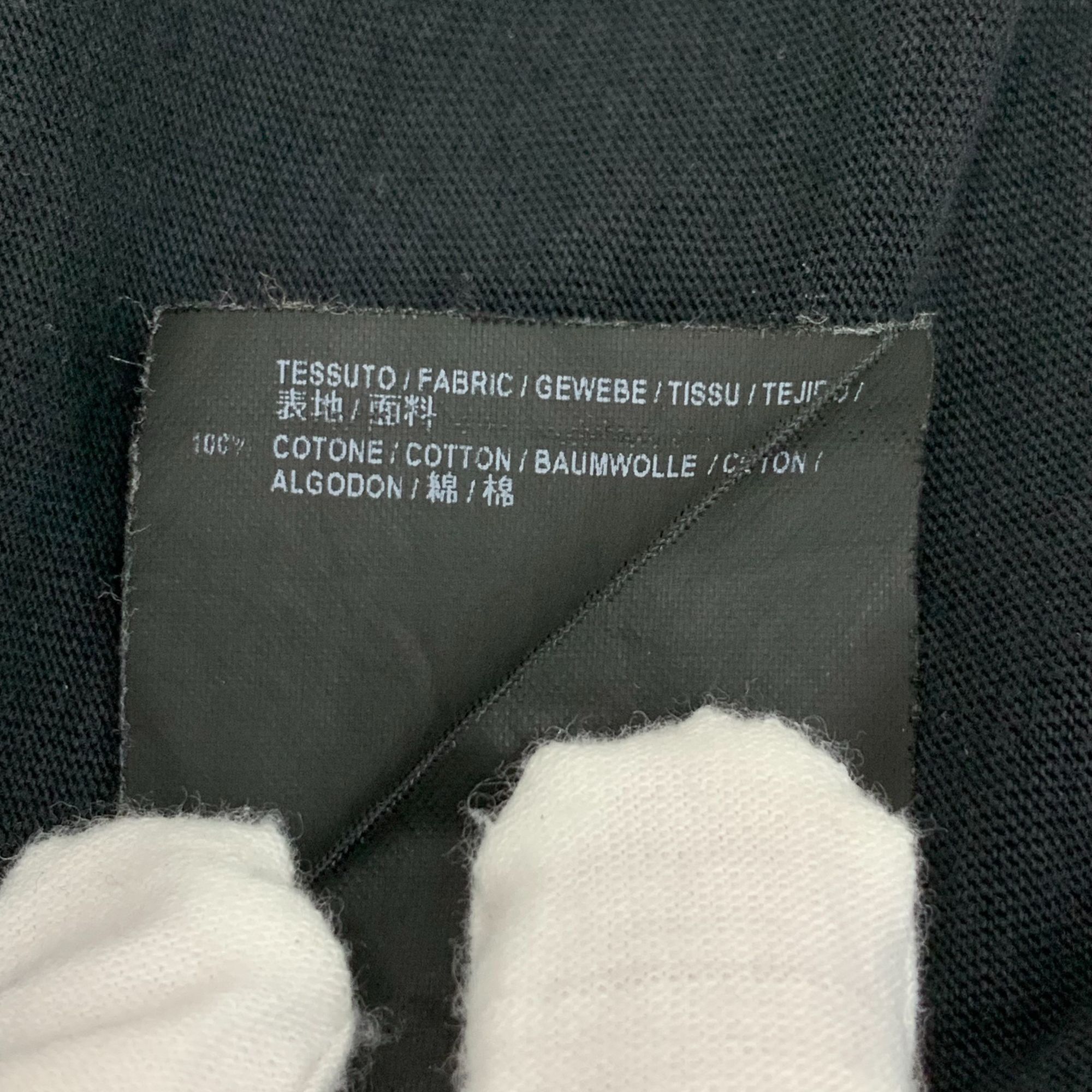 Balenciaga Balenciaga Black Logo Printed Cotton Round-Neck Short-Sleeve Size US L / EU 52-54 / 3 - 3 Thumbnail