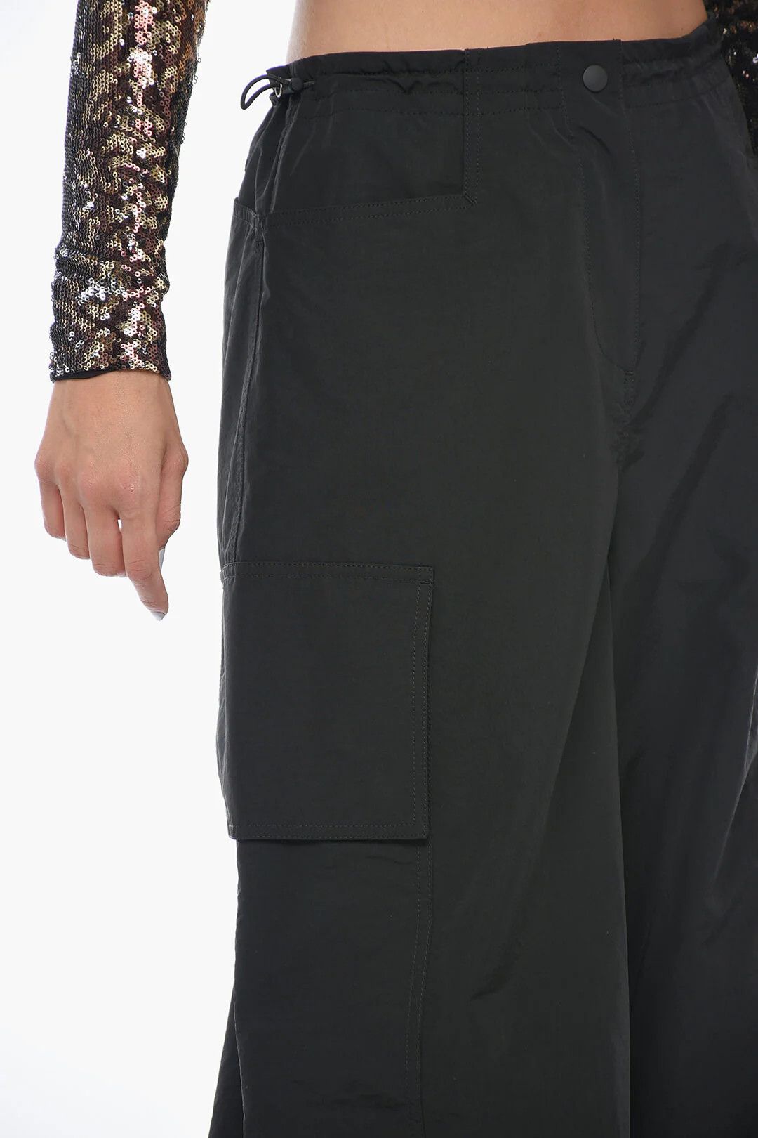 Palm Angels og1mm0326 Cargo Pant in Black Size 26" / US 2 / IT 38 - 3 Thumbnail