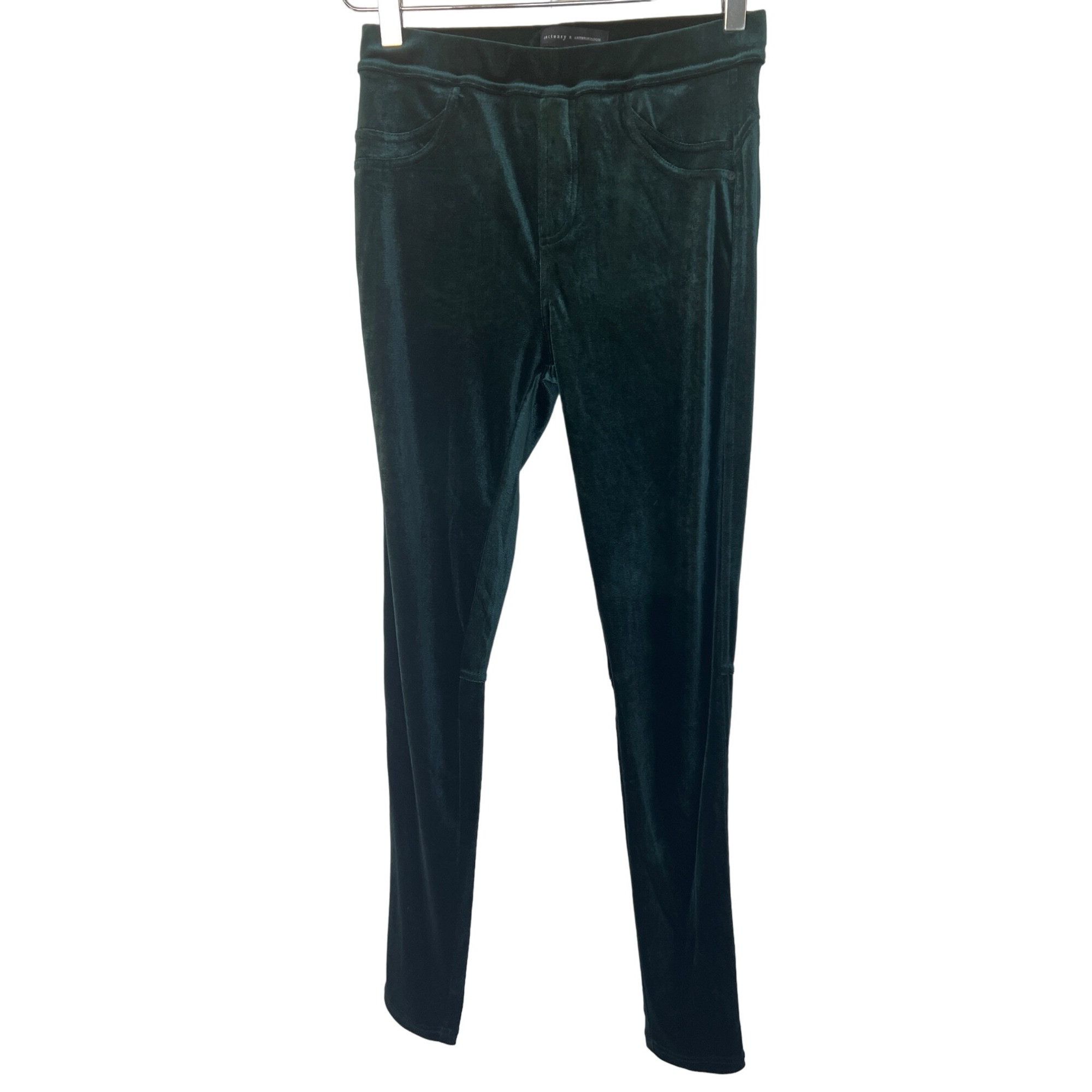 Sanctuary Sanctuary Womens Green Velvet Leggings Size 27" / US 4 / IT 40 - 2 Thumbnail