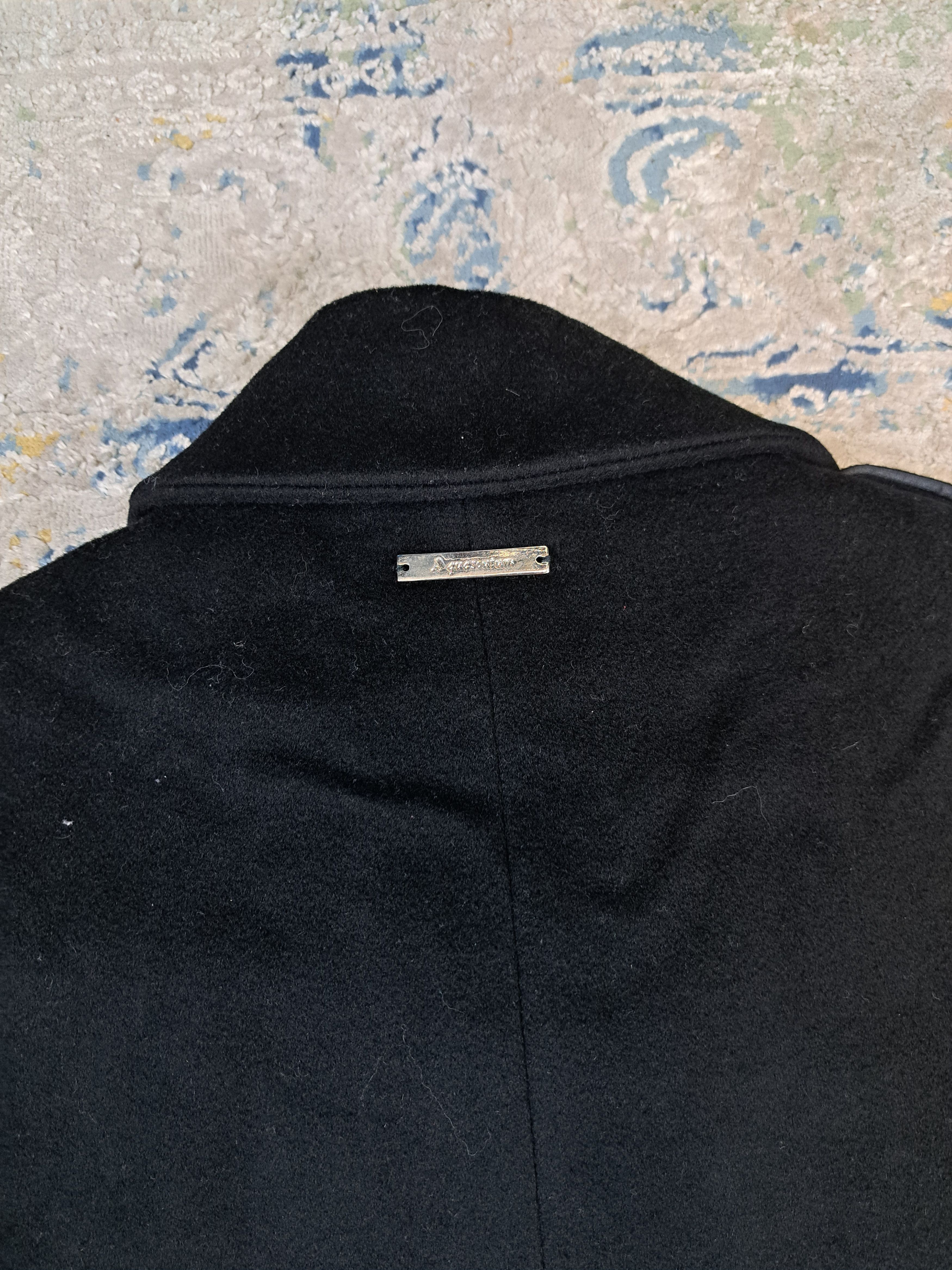 Aquascutum Very Rare Avant Garde Aquascutum Leather Details Wool Coat Size S / US 4 / IT 40 - 7 Thumbnail
