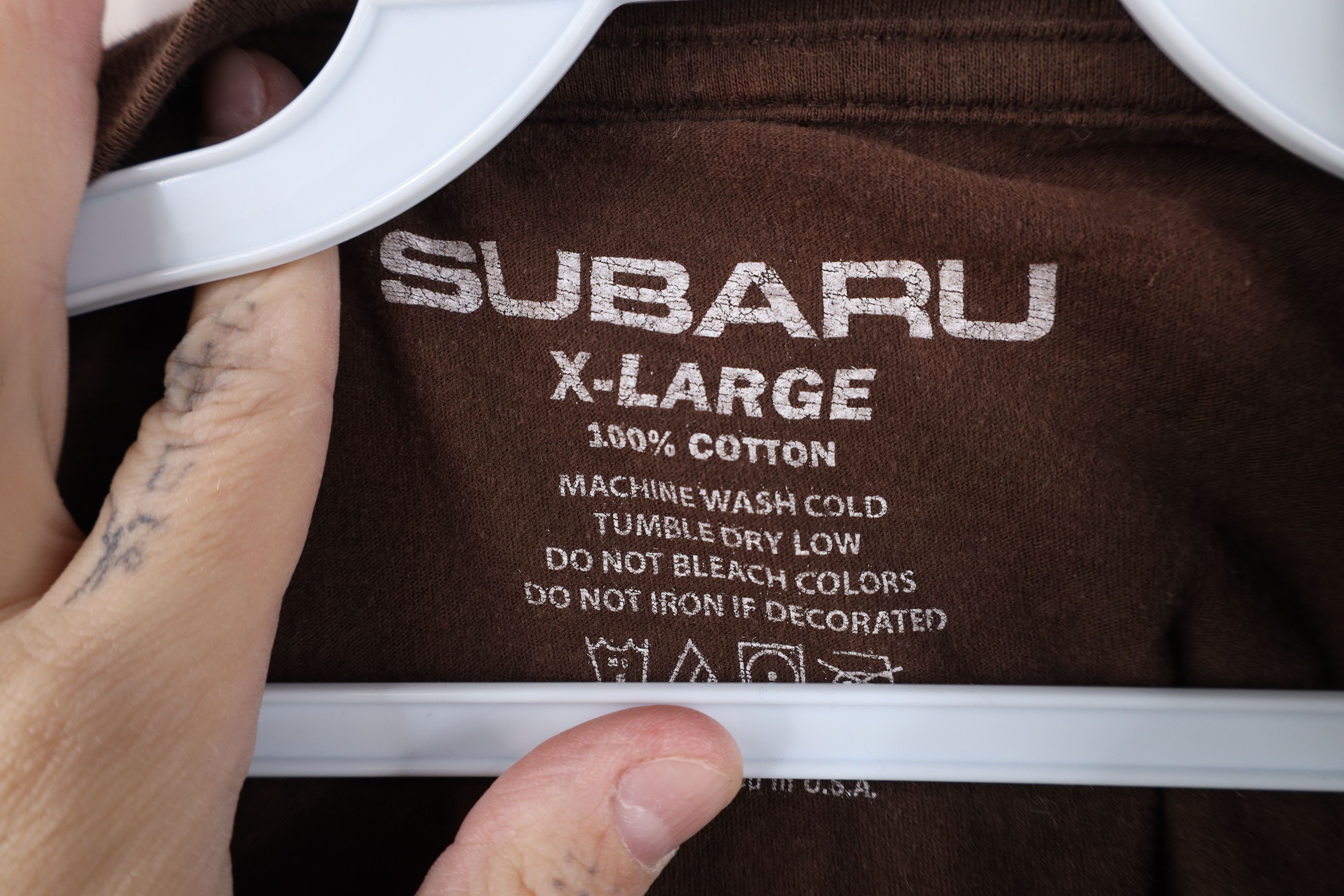 Vintage Y2K Subaru Spell Out Tree Racing Short Sleeve T-Shirt Brown Size US XL / EU 56 / 4 - 10 Thumbnail