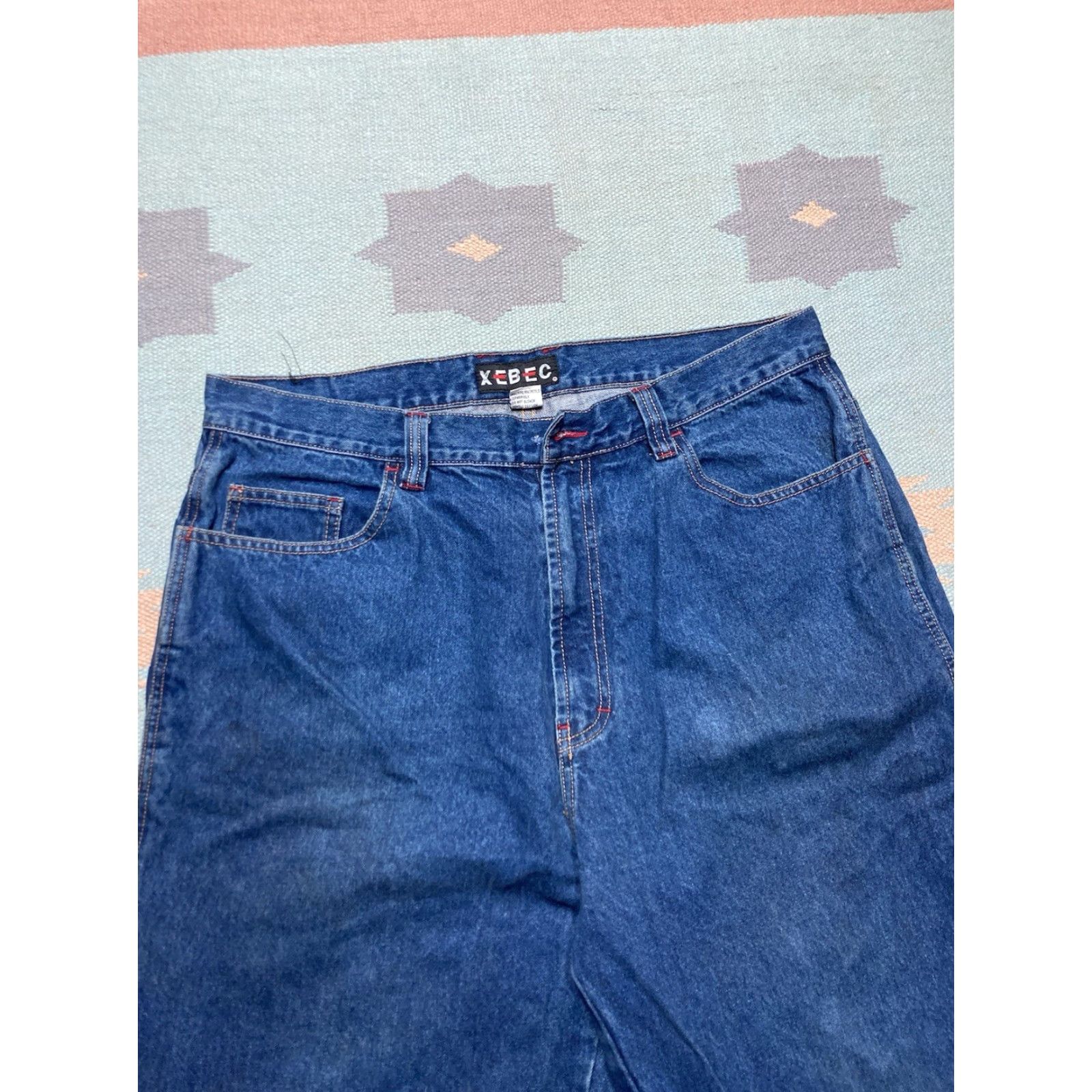 JNCO VINTAGE Jeans Wide-Leg 38x34 Men Blue Pockets Y2K Baggy Carpenter JNCO Style Skater Huge Size US 38 / EU 54 - 7 Thumbnail