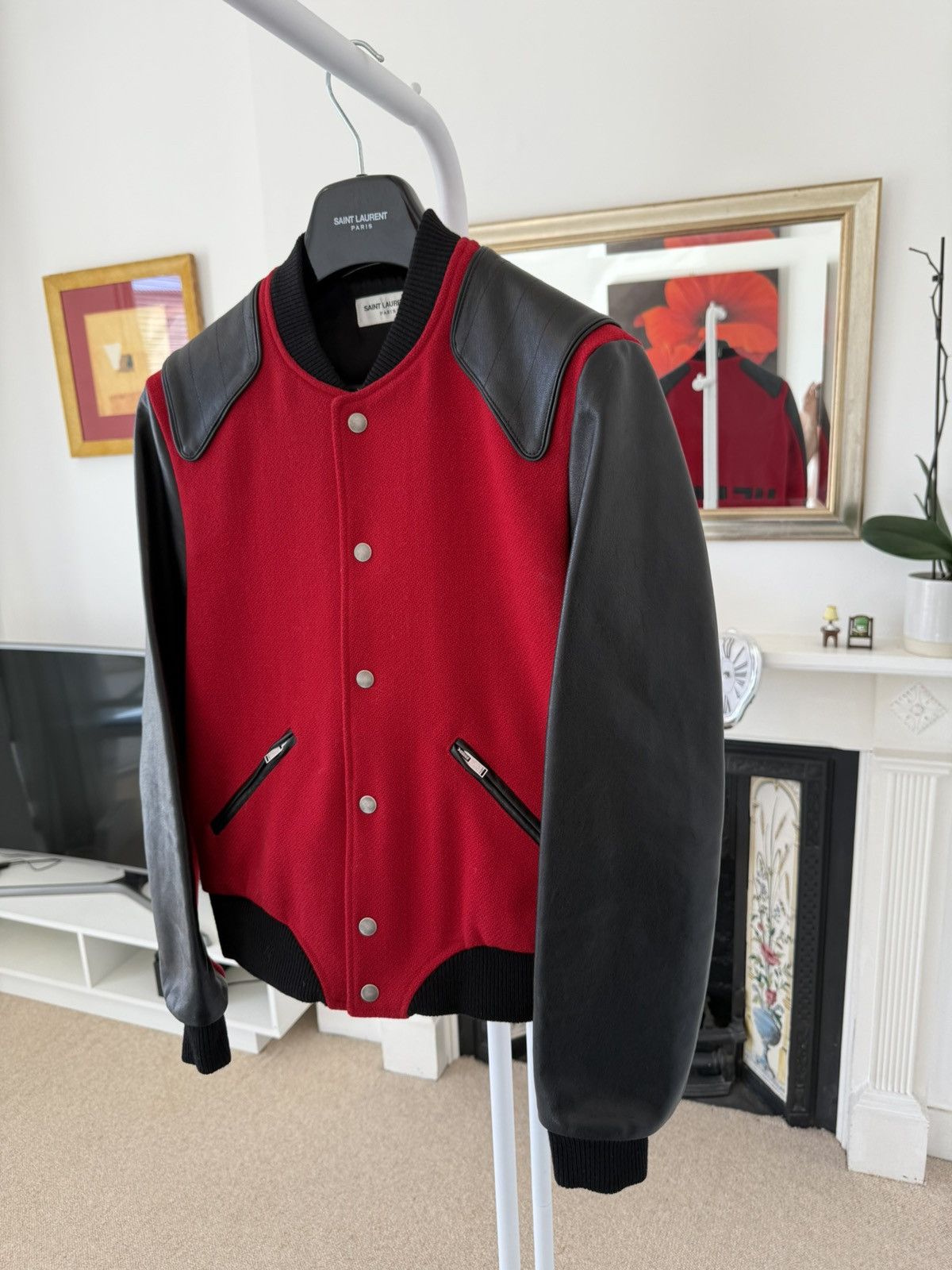 Saint Laurent Paris SS18 Saint Laurent Heaven Varsity Jacket Size US S / EU 44-46 / 1 - 3 Thumbnail
