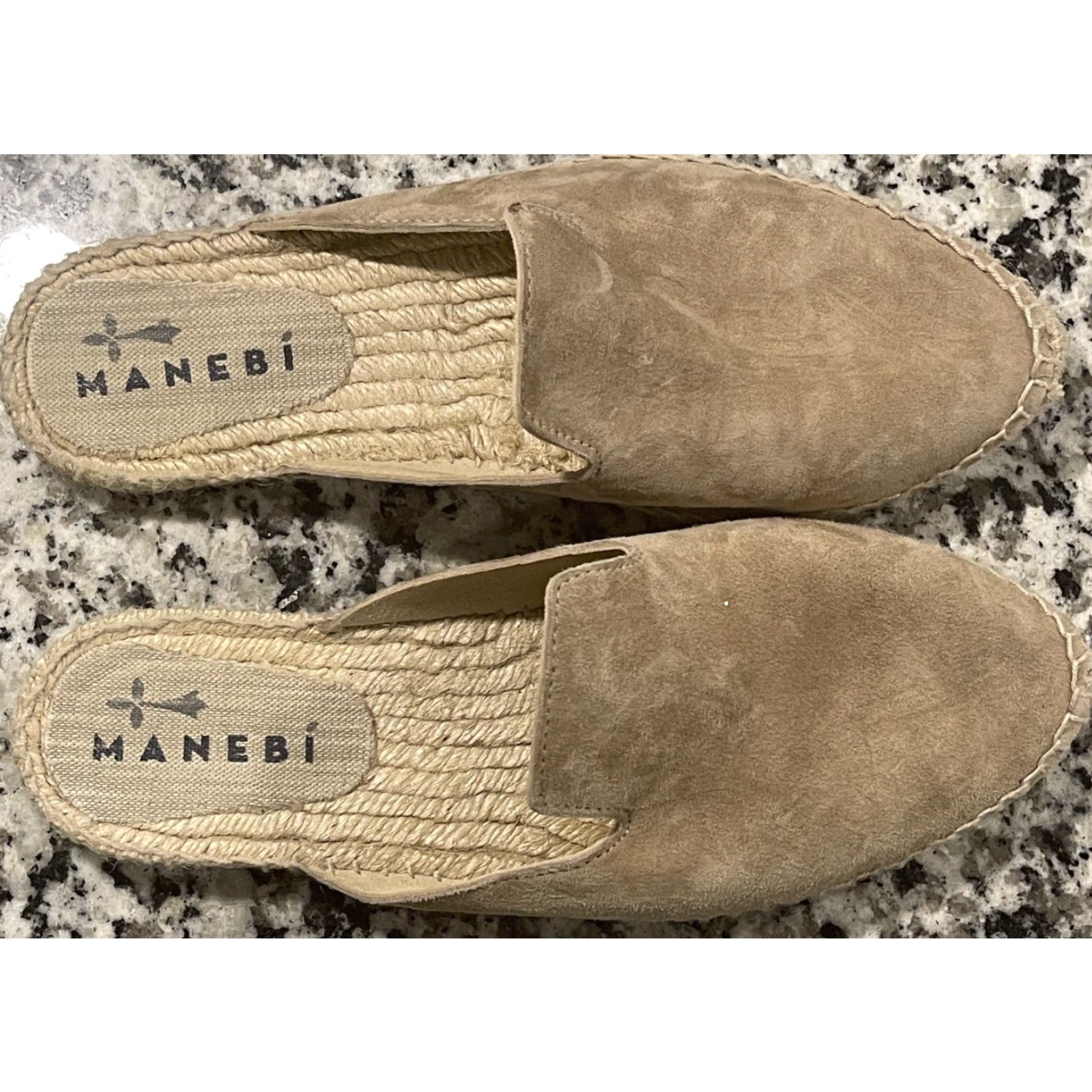 Manebi VINTAGE Manebi Hamptons Mules Women’s 8 Sz EU 39 US 8 Taupe Suede Beige Slip On Bohemian Beach Casual Travel Flat Size US 8 / IT 38 - 2 Thumbnail