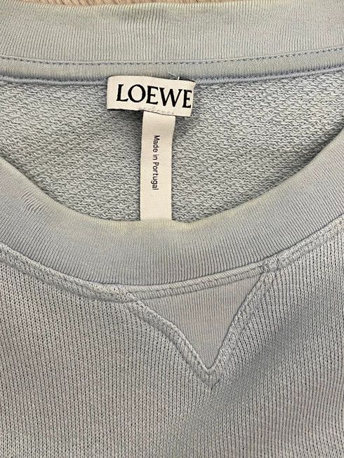 Loewe LOEWE Smog blue embroidery gold Logo round neck hoodie Size L / US 10 / IT 46 - 5 Thumbnail