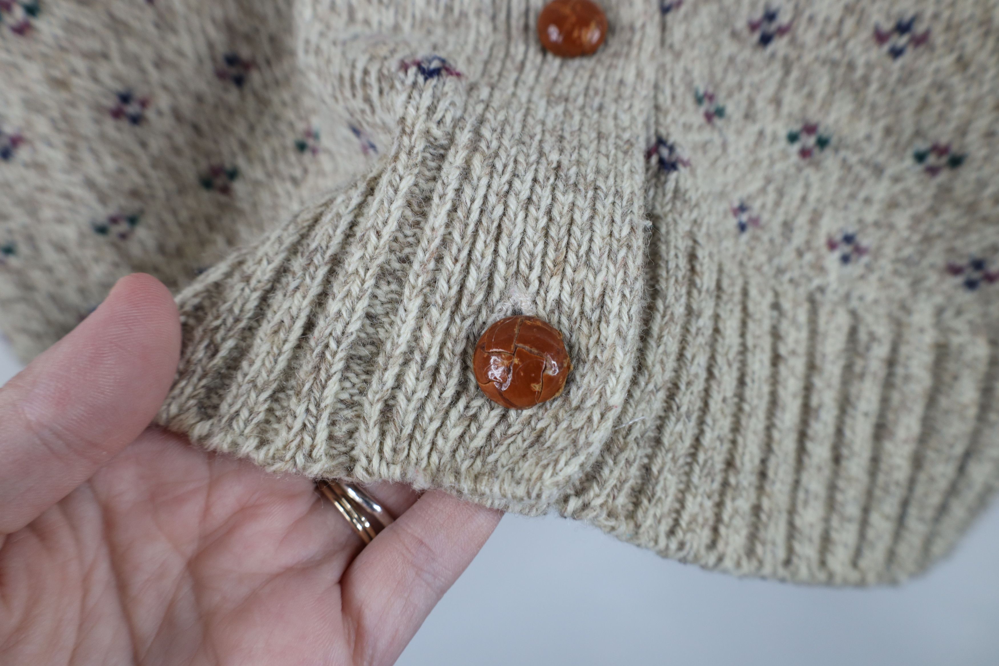 Eddie Bauer Vintage 90s Eddie Bauer Knit Geometric Cardigan Sweater Size M / US 6-8 / IT 42-44 - 6 Thumbnail