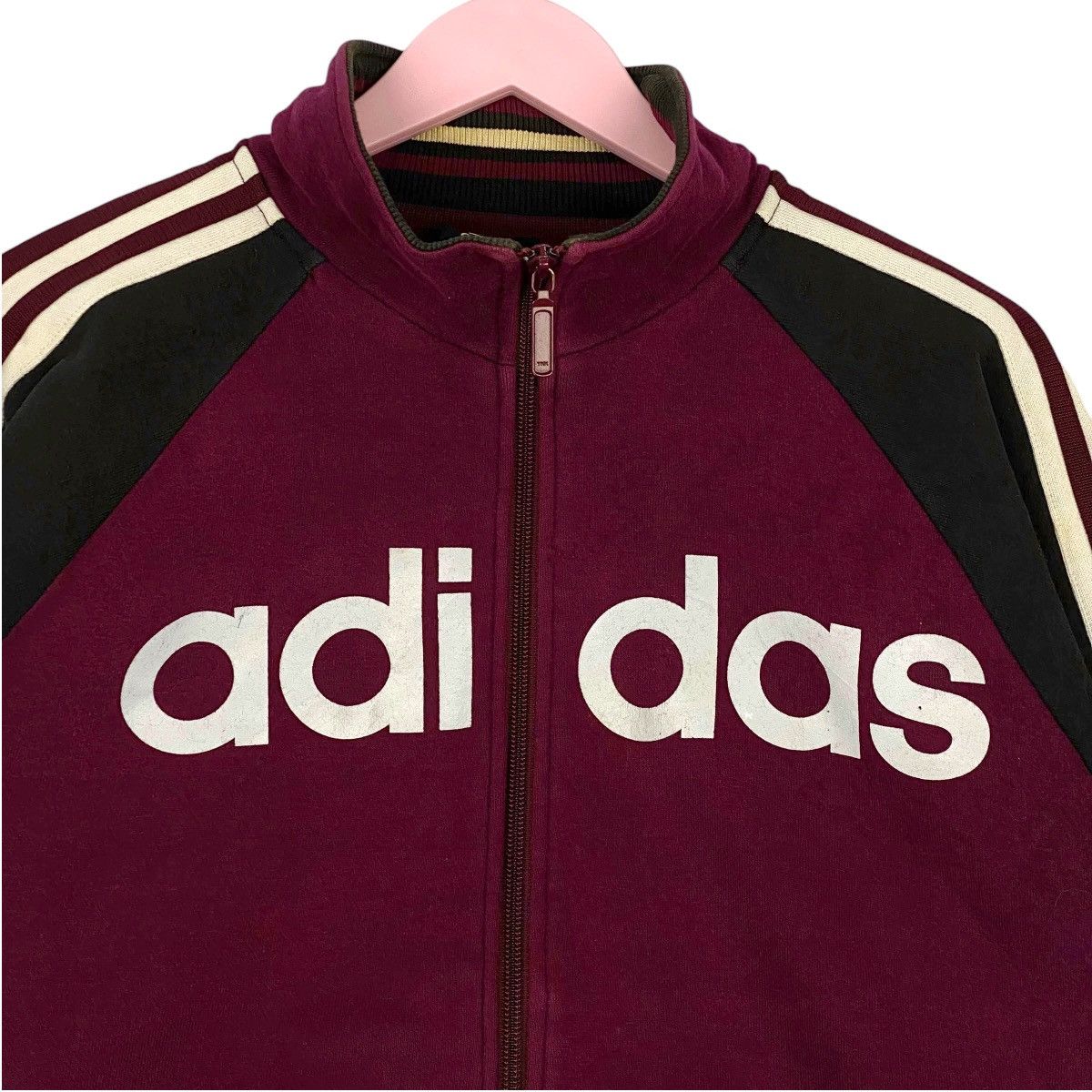 Adidas × Vintage Vintage Adidas Printed Logo Full Zip Turtleneck Sweater Size US M / EU 48-50 / 2 - 4 Thumbnail