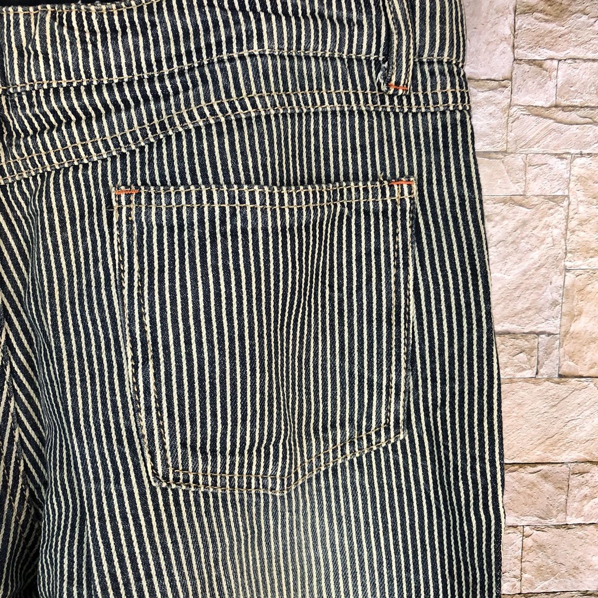Japanese Brand Japan double waist Stripe Distressed cargo Pants #A1021 Size US 29 - 18 Thumbnail