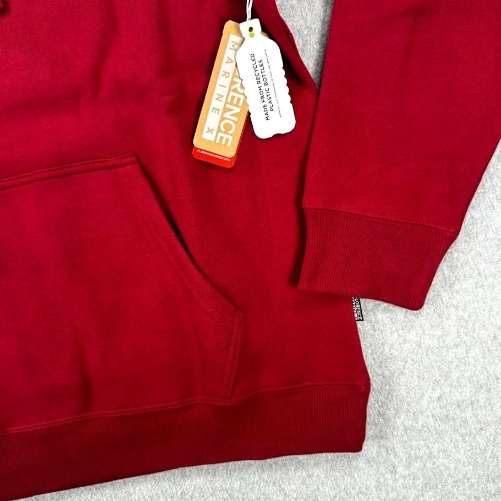 Vintage Florence Marine X Nui Loa Hoodie Mens XL Red Surf Slate Maroon Organic Cotton Hoodie Size US XL / EU 56 / 4 - 3 Thumbnail