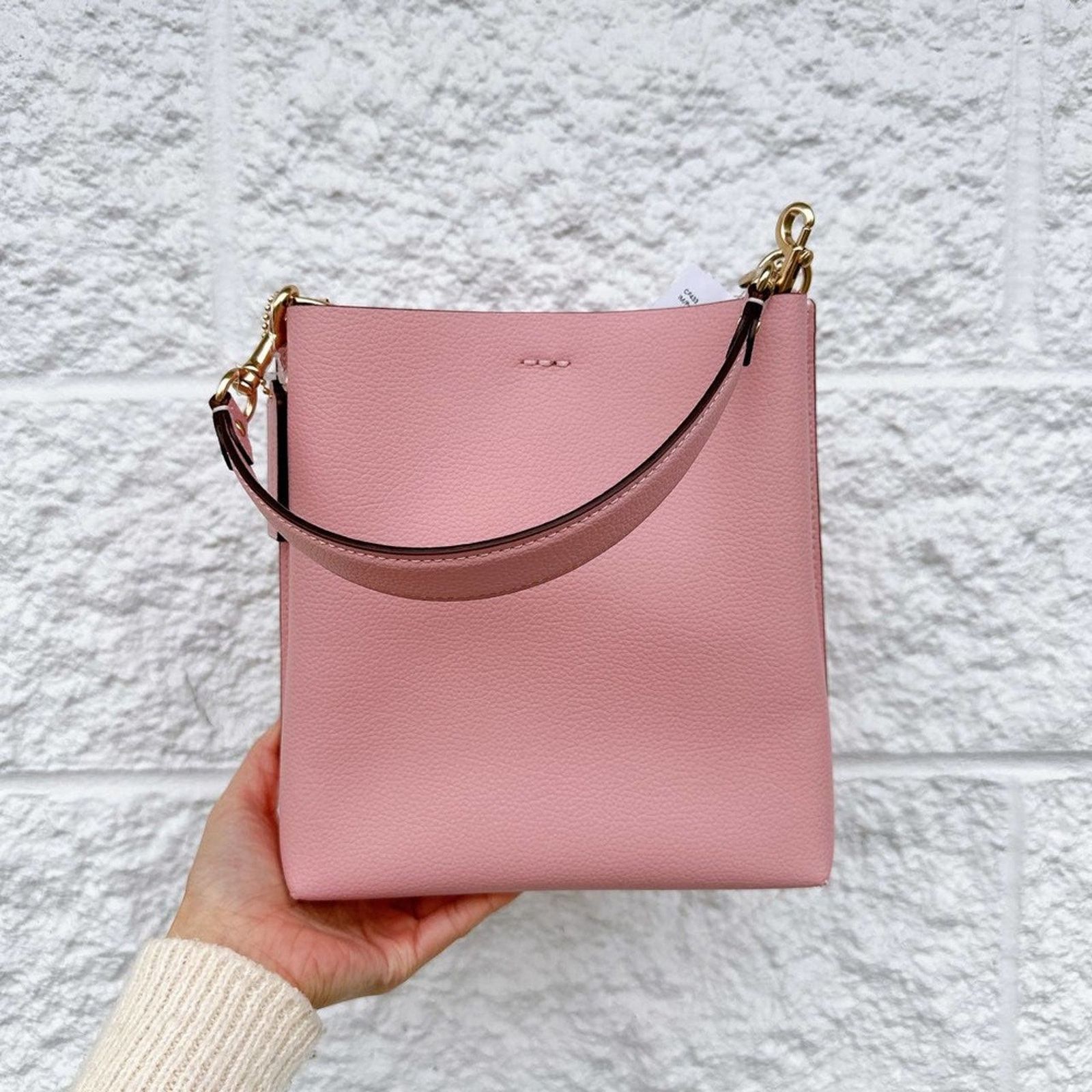 Coach Coach CF433 Mollie Bucket 22 With Sig Interior Powder Pink Size ONE SIZE - 2 Thumbnail