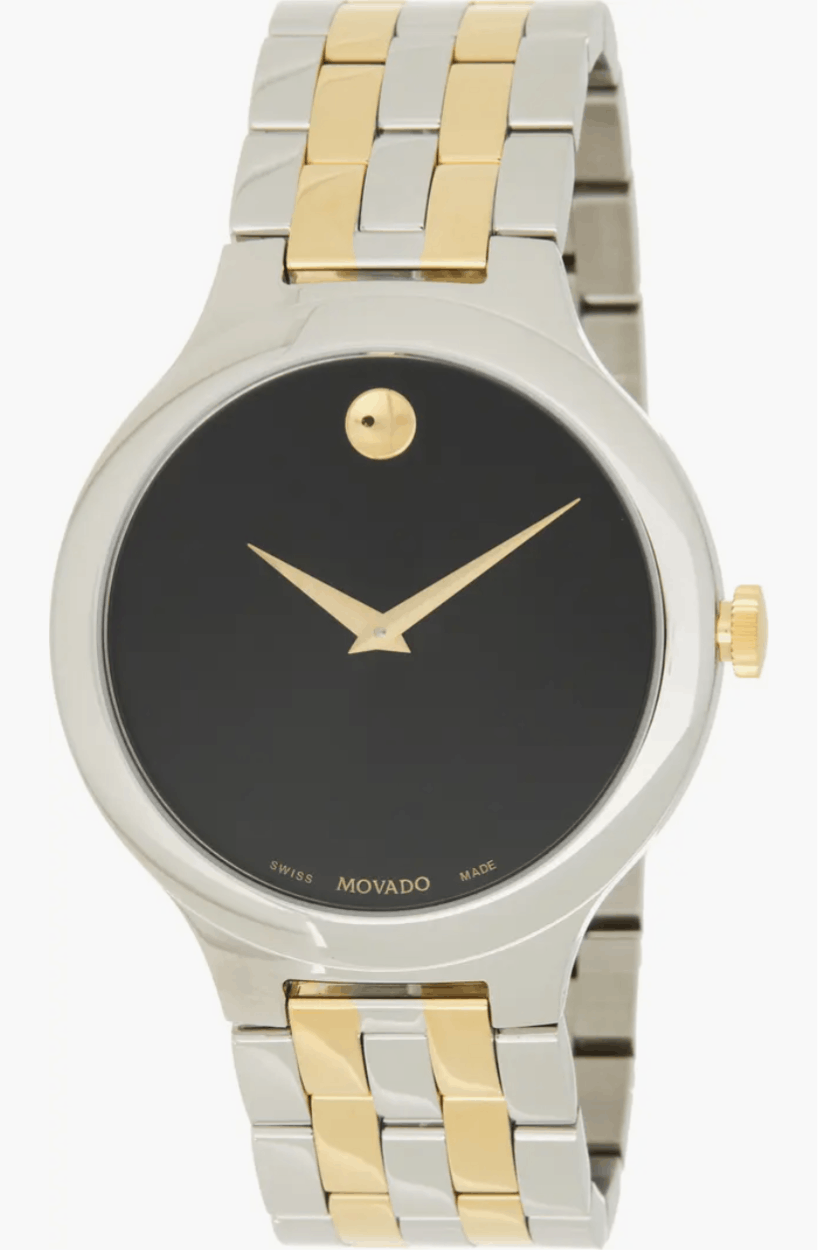 Movado Movado "Veturi Museum Dot" Bracelet Watch Silver/Black 44mm Size ONE SIZE - 2 Thumbnail