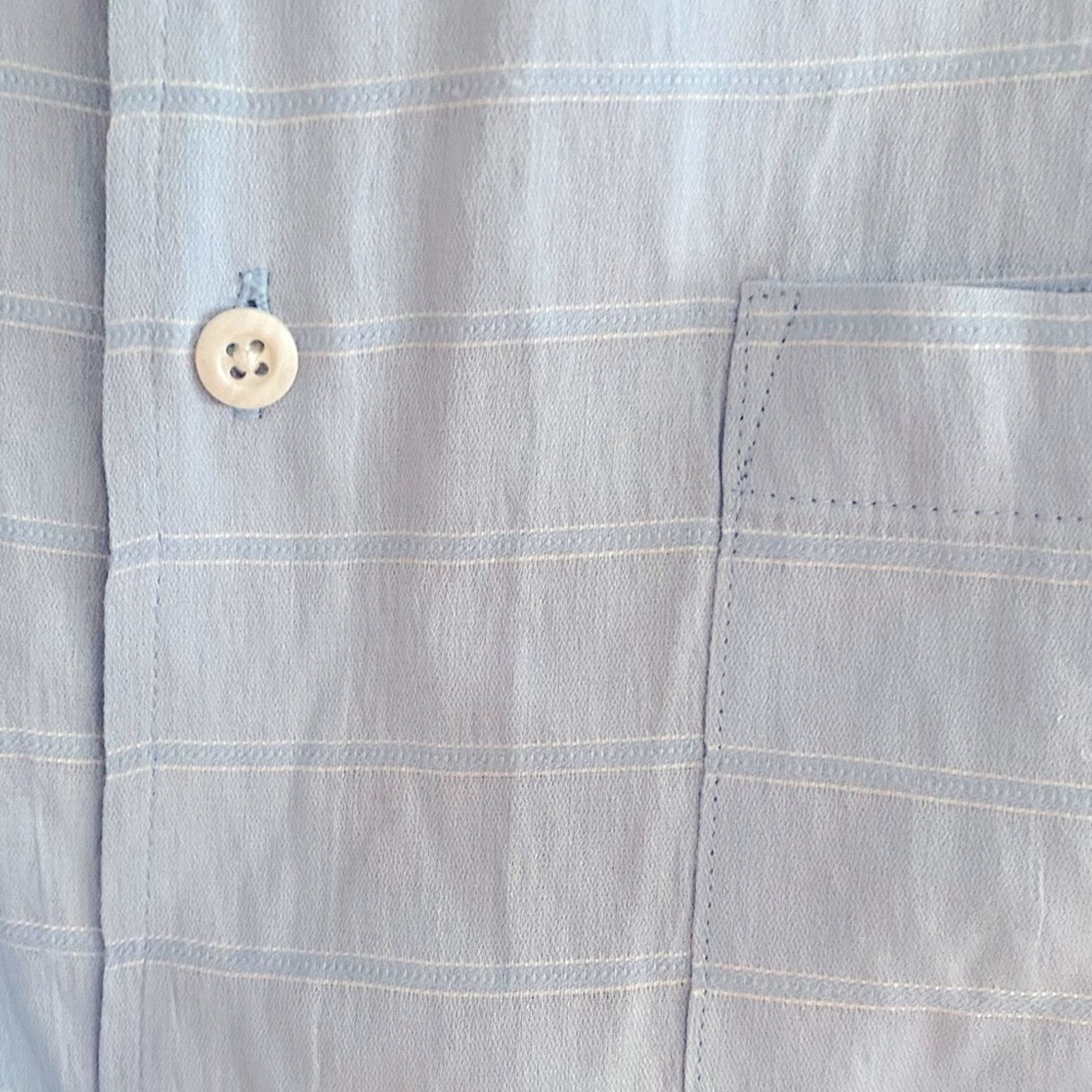 Onia ONIA Mens $189 Light Blue Mandarin Collar Shirt LG EUC Size US L / EU 52-54 / 3 - 10 Thumbnail