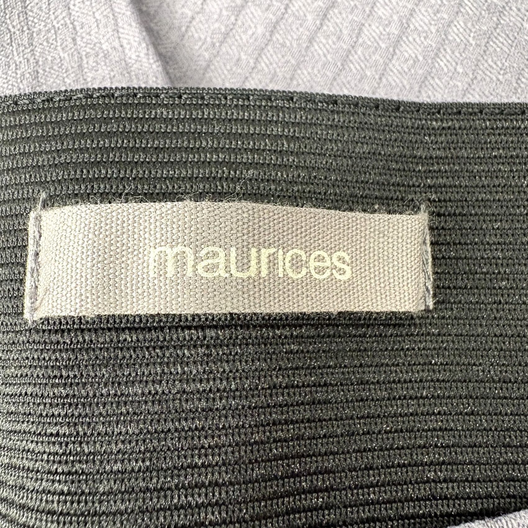 Vintage Maurices Pull On Ankle Pants Womens Medium Gray Herringbone Slim Twill Elastic Waist Pockets 26in Inseam Size 32" / US 10 / IT 46 - 3 Thumbnail