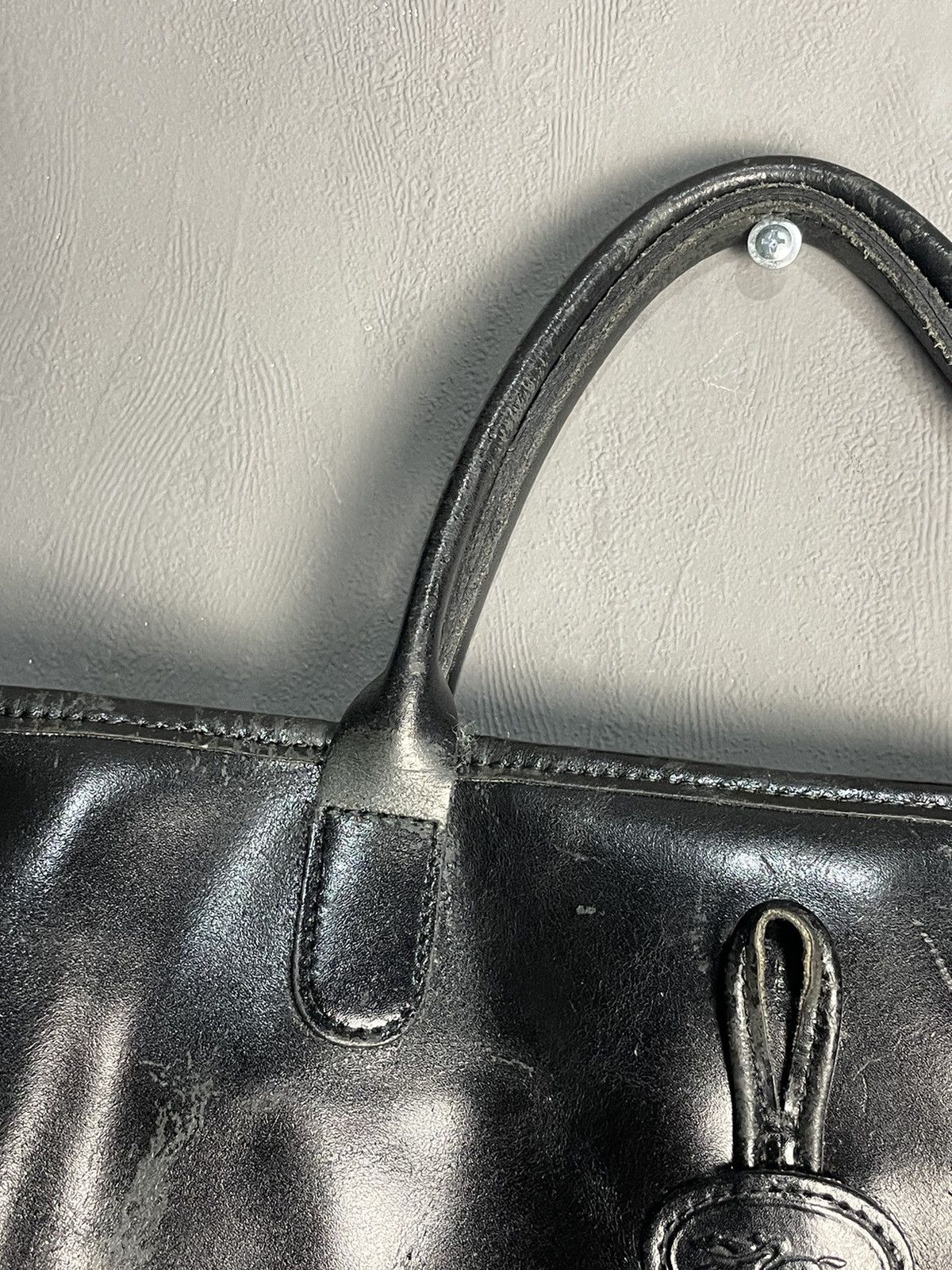 Longchamp LONGCHAMP Large Black Leather Silver Toggle Shoulder Bag EUC Size ONE SIZE - 5 Thumbnail