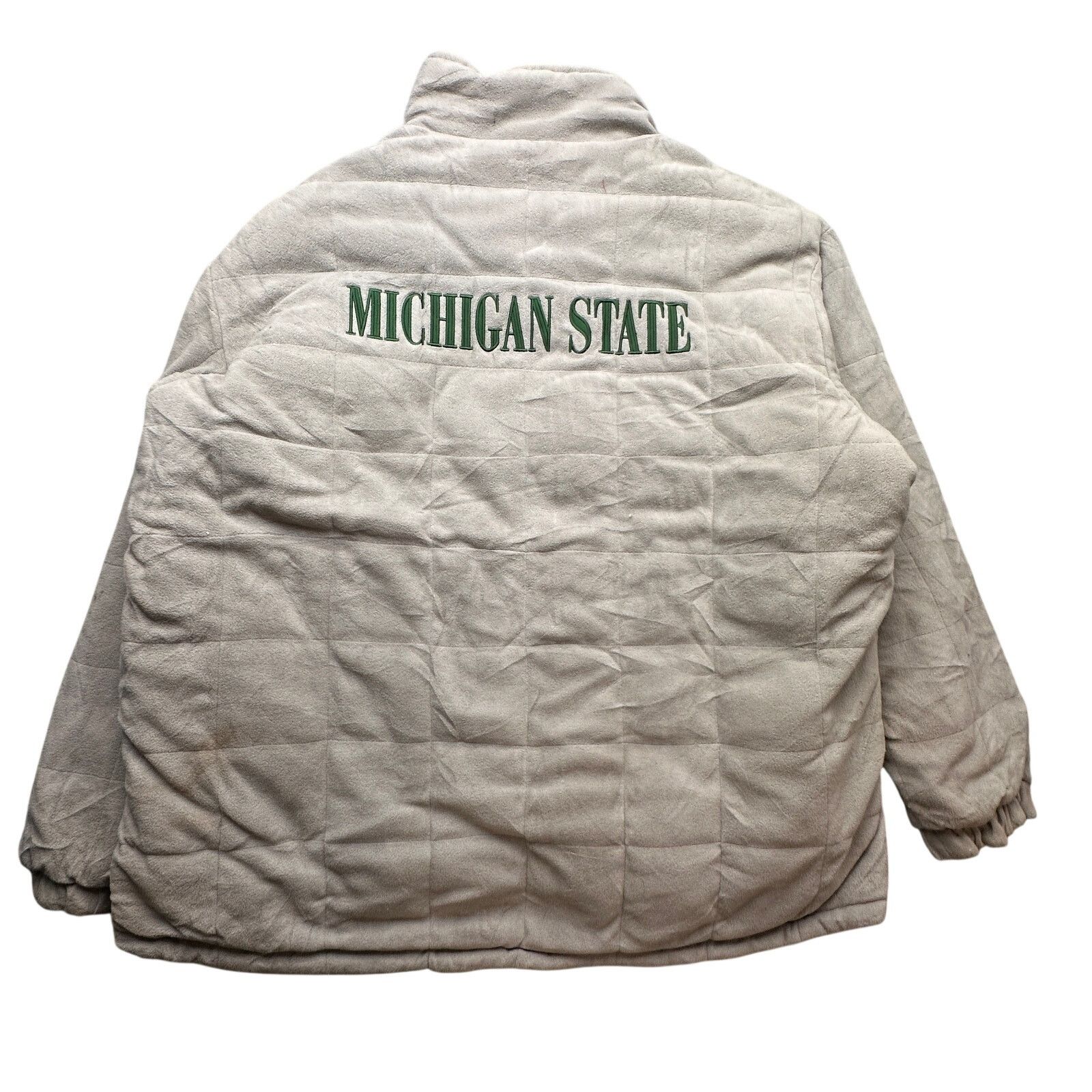 Nike VTG Nike Team Michigan State Reversible Quilted Jacket XL Size US XL / EU 56 / 4 - 2 Thumbnail