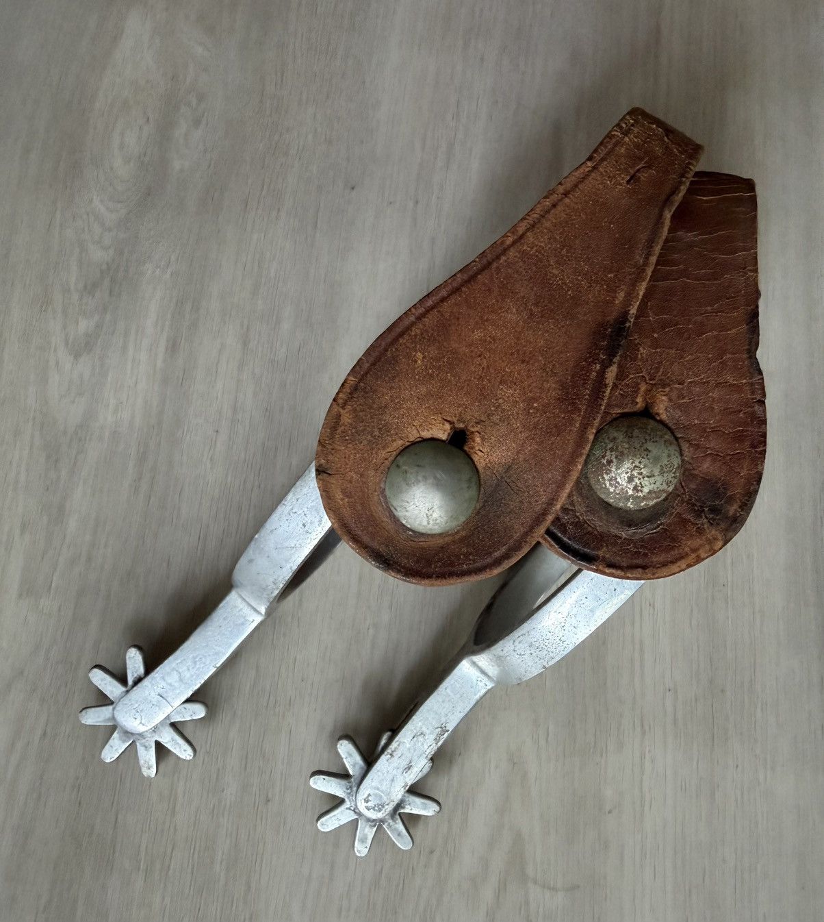 Vintage Vintage Crockett Western Cowboy Spurs Pair Engraved w/ L Size ONE SIZE - 4 Thumbnail