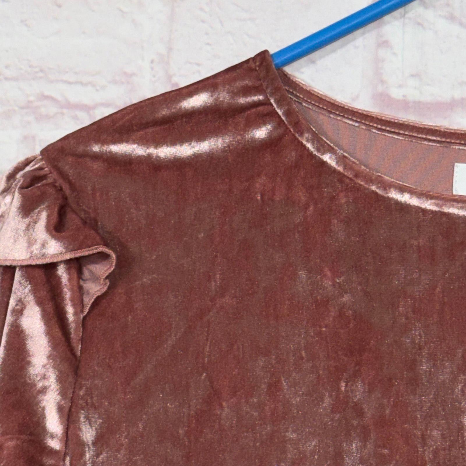 Other Kensie Jeans Medium Crushed Velvet Long Sleeve Top NWT Size M / US 6-8 / IT 42-44 - 5 Thumbnail
