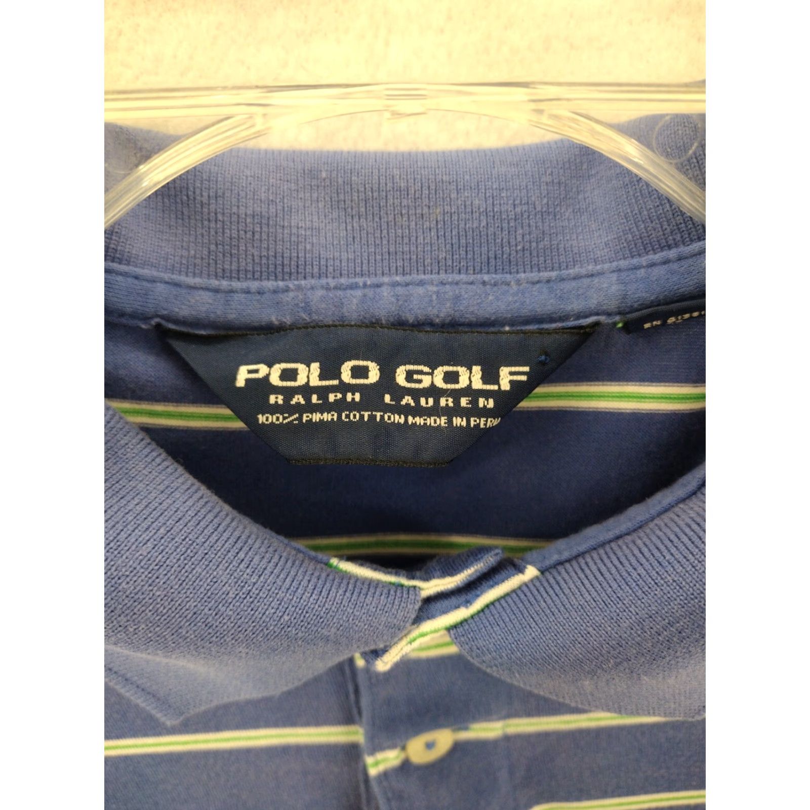 Vintage Polo Golf Shirt Mens Large Blue Striped Polo Short Sleeve Size US L / EU 52-54 / 3 - 3 Thumbnail