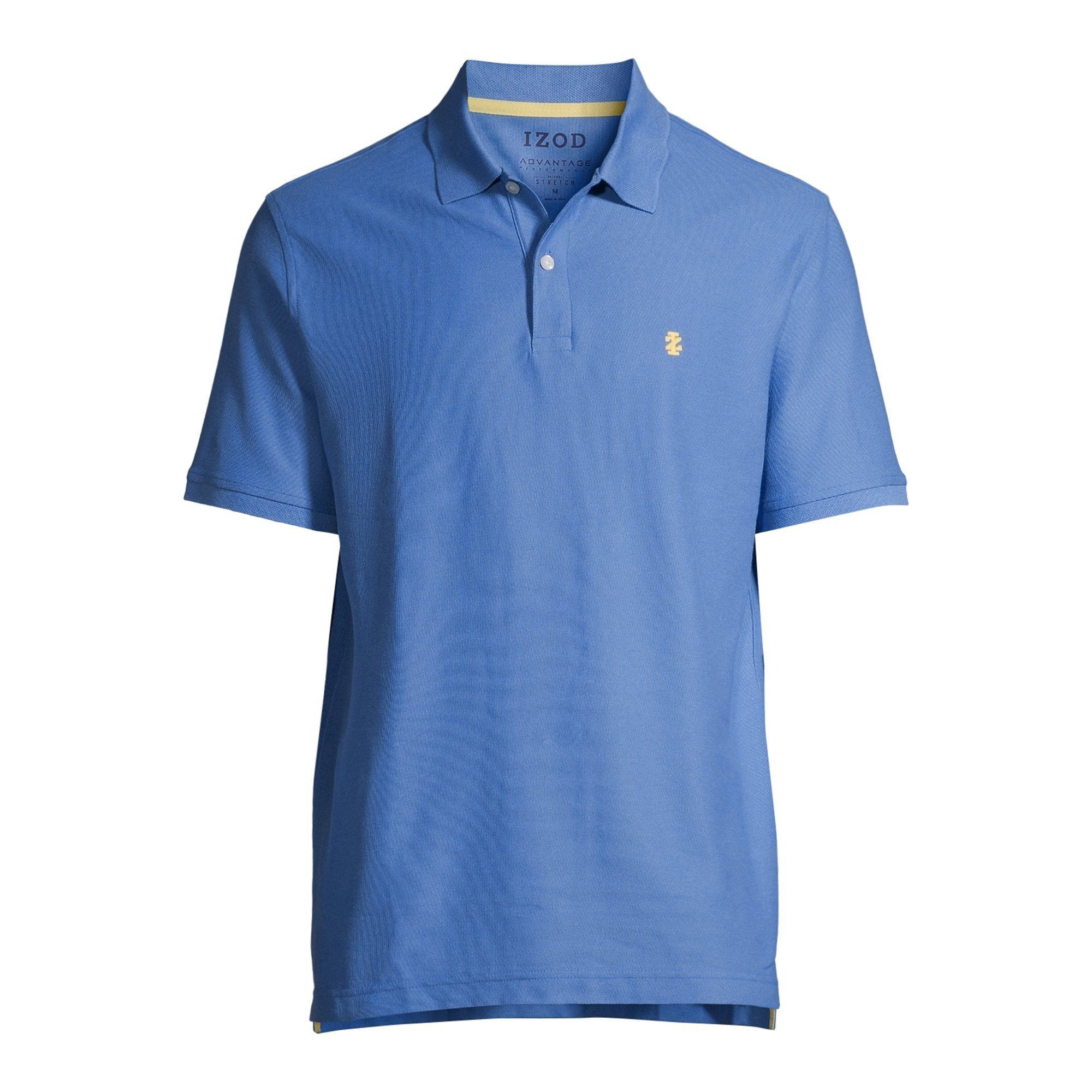 Izod Izod Mens Advantage Short Sleeve Solid Blue Golf 2XL Size US XXL / EU 58 / 5 - 4 Thumbnail