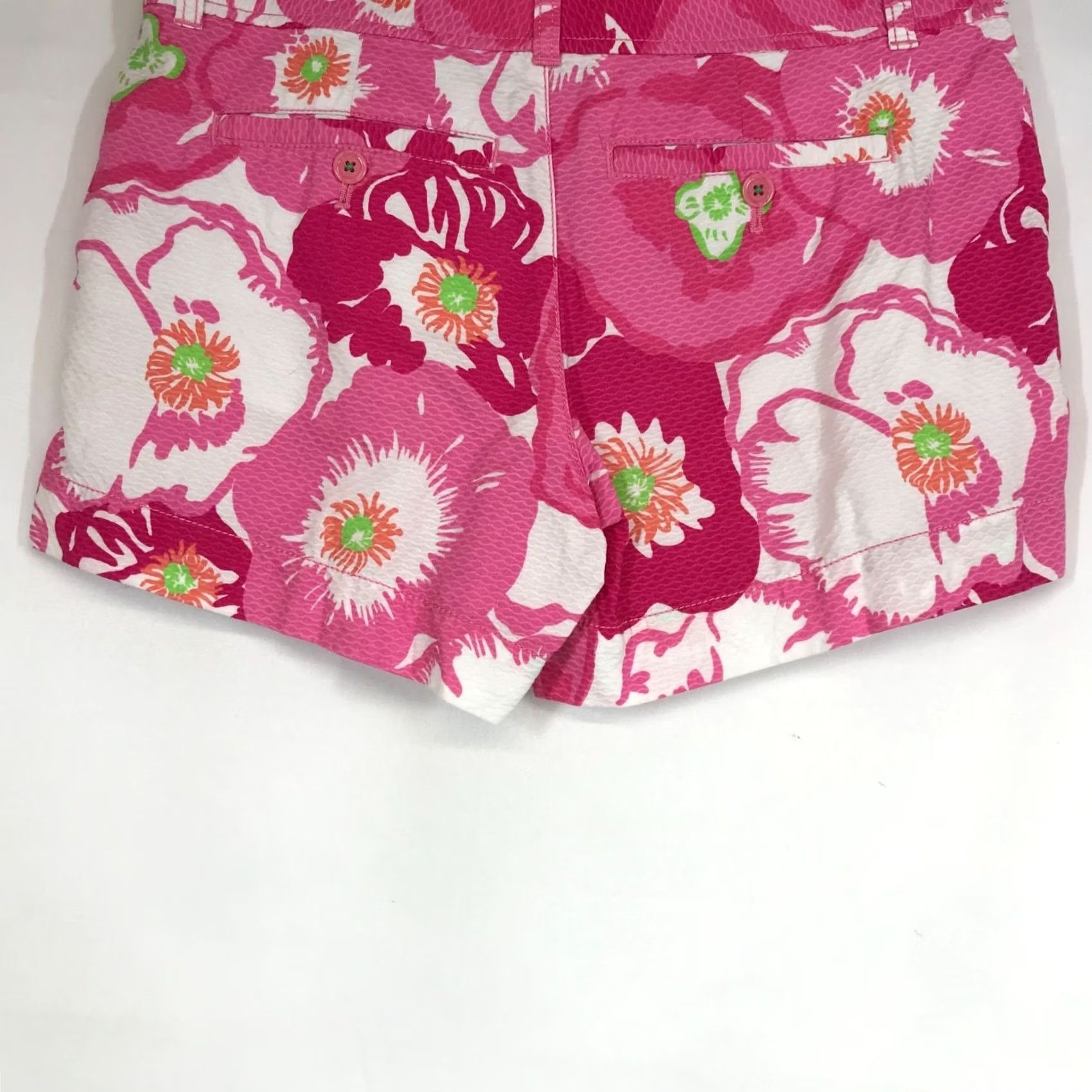 Lilly Pulitzer LILLY PULITZER Pink Floral 100% Cotton Shorts Womens Size 2 Casual Size 26" / US 2 / IT 38 - 6 Thumbnail