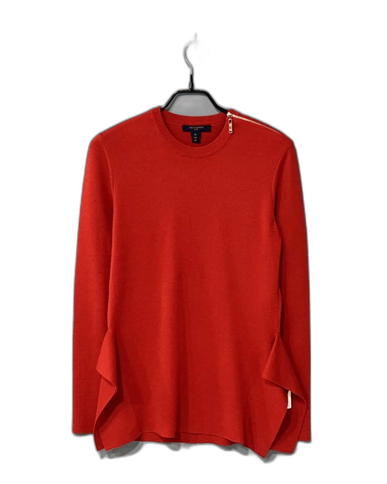 Louis Vuitton Louis Vuitton Red Cashmere Sweater Size XL / US 12-14 / IT 48-50 - 1 Thumbnail