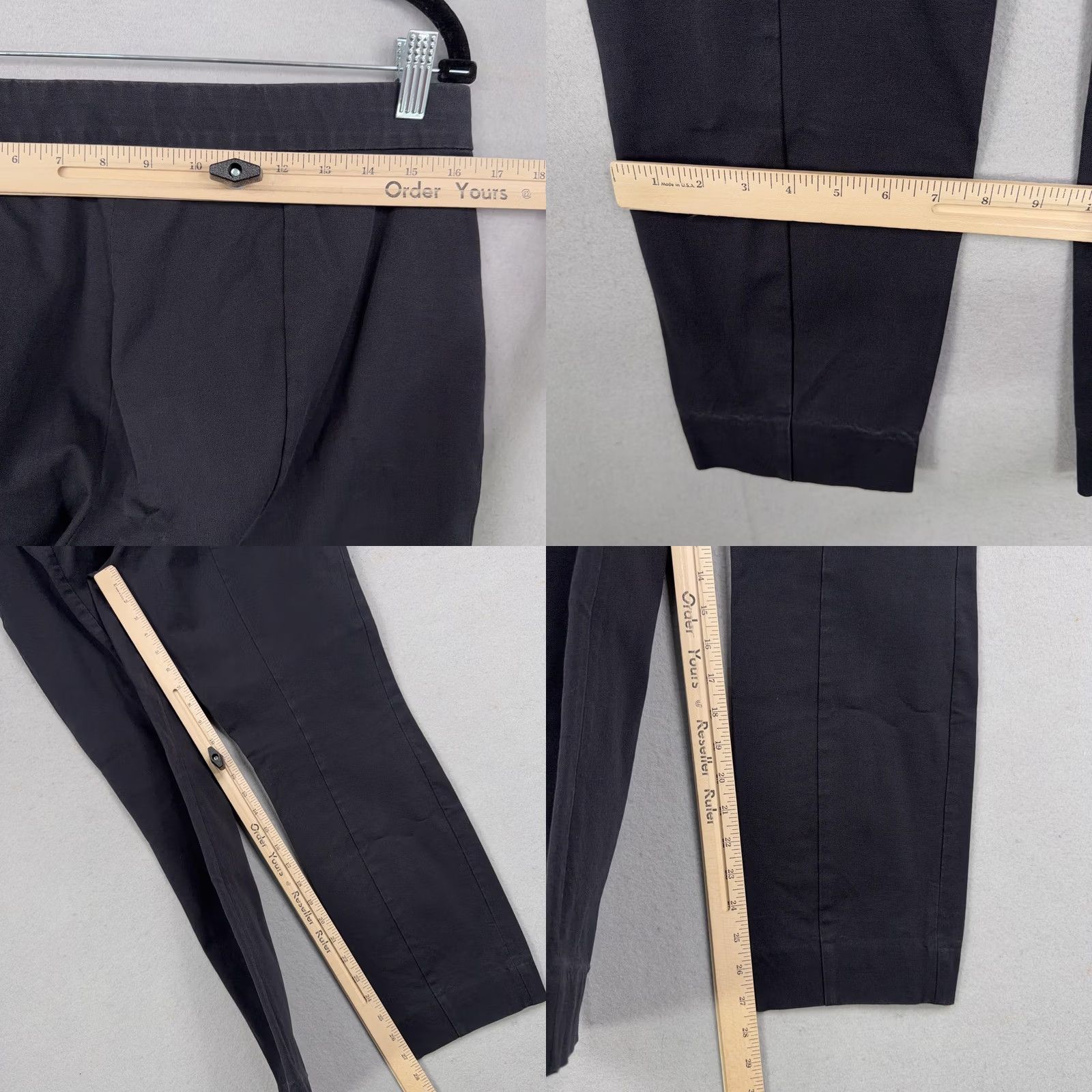 Everlane Everlane Womens 14 Black Ankle Tapered Dress Pants 27in Zip Casual Work Office Size 36" / US 14 / IT 50 - 9 Thumbnail