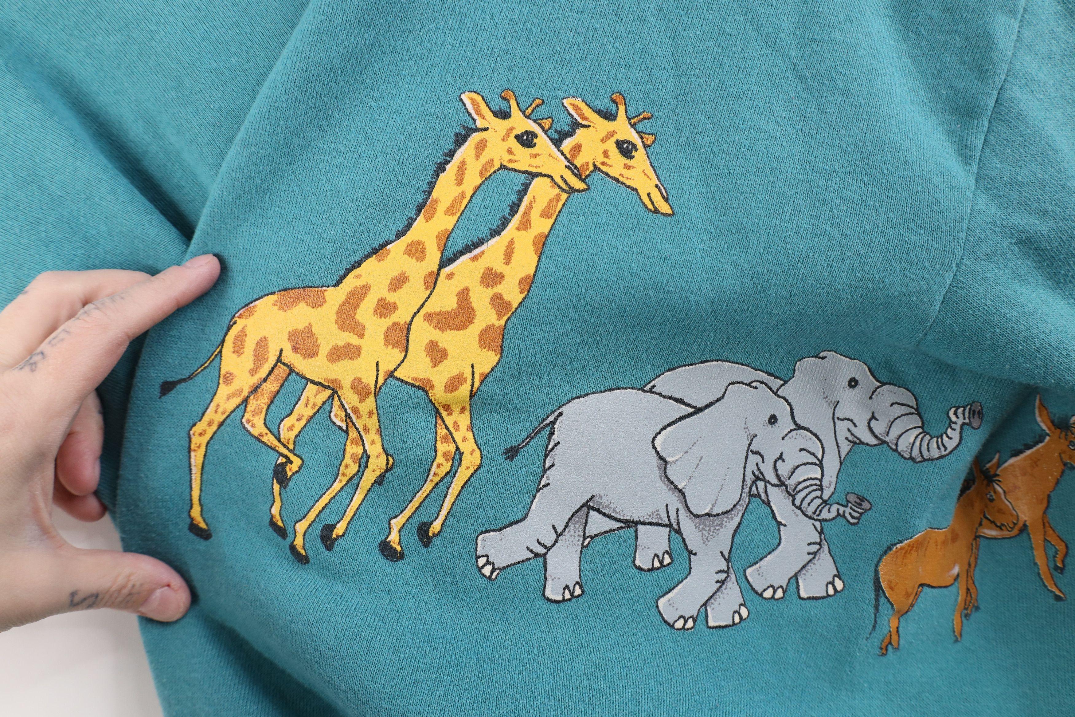 Vintage Vintage 90s Christian Noahs Ark Animals Layered Sweatshirt Size XL / US 12-14 / IT 48-50 - 13 Thumbnail
