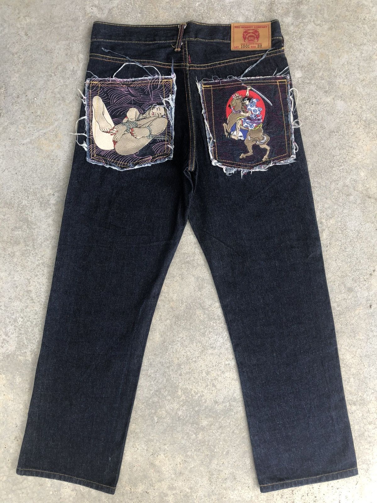 RMC Jeans Red Monkey Company Embroidered Naked Size US 32 / EU 48 - 1 Thumbnail