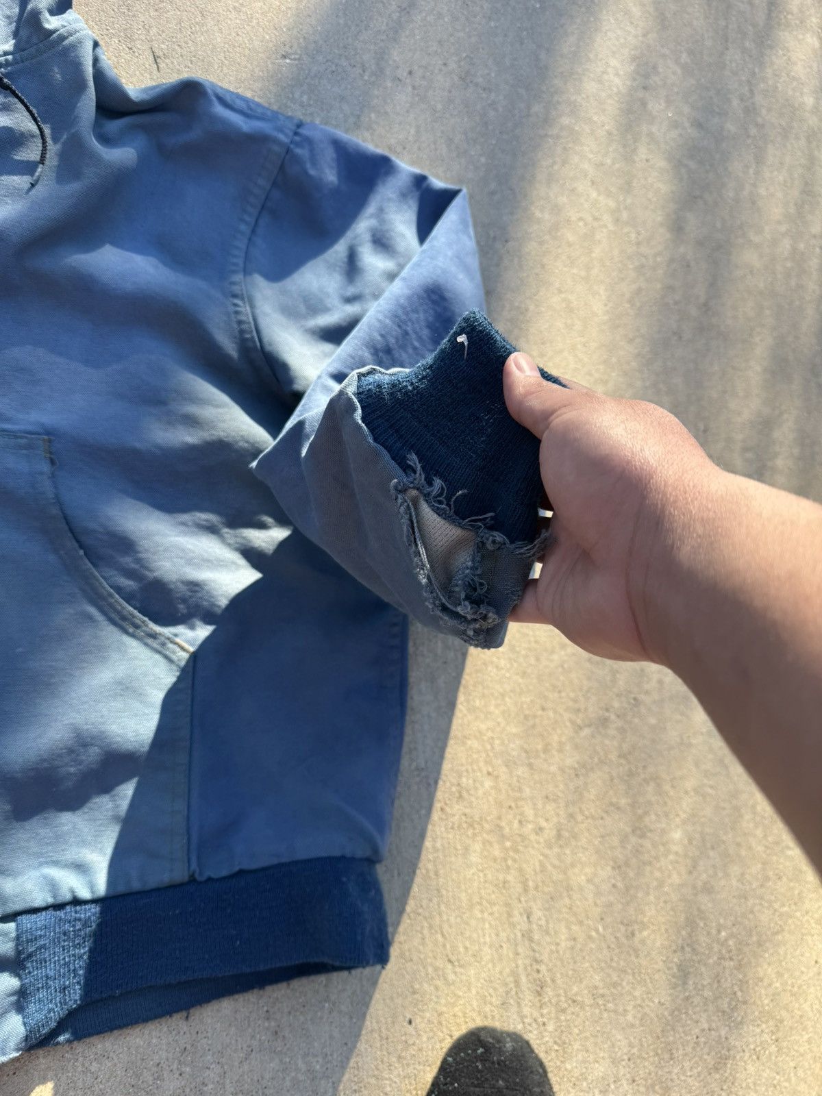 Carhartt 90s Carhartt Thermal Lined Sun Faded Blue Jacket With Hood Size US M / EU 48-50 / 2 - 5 Thumbnail