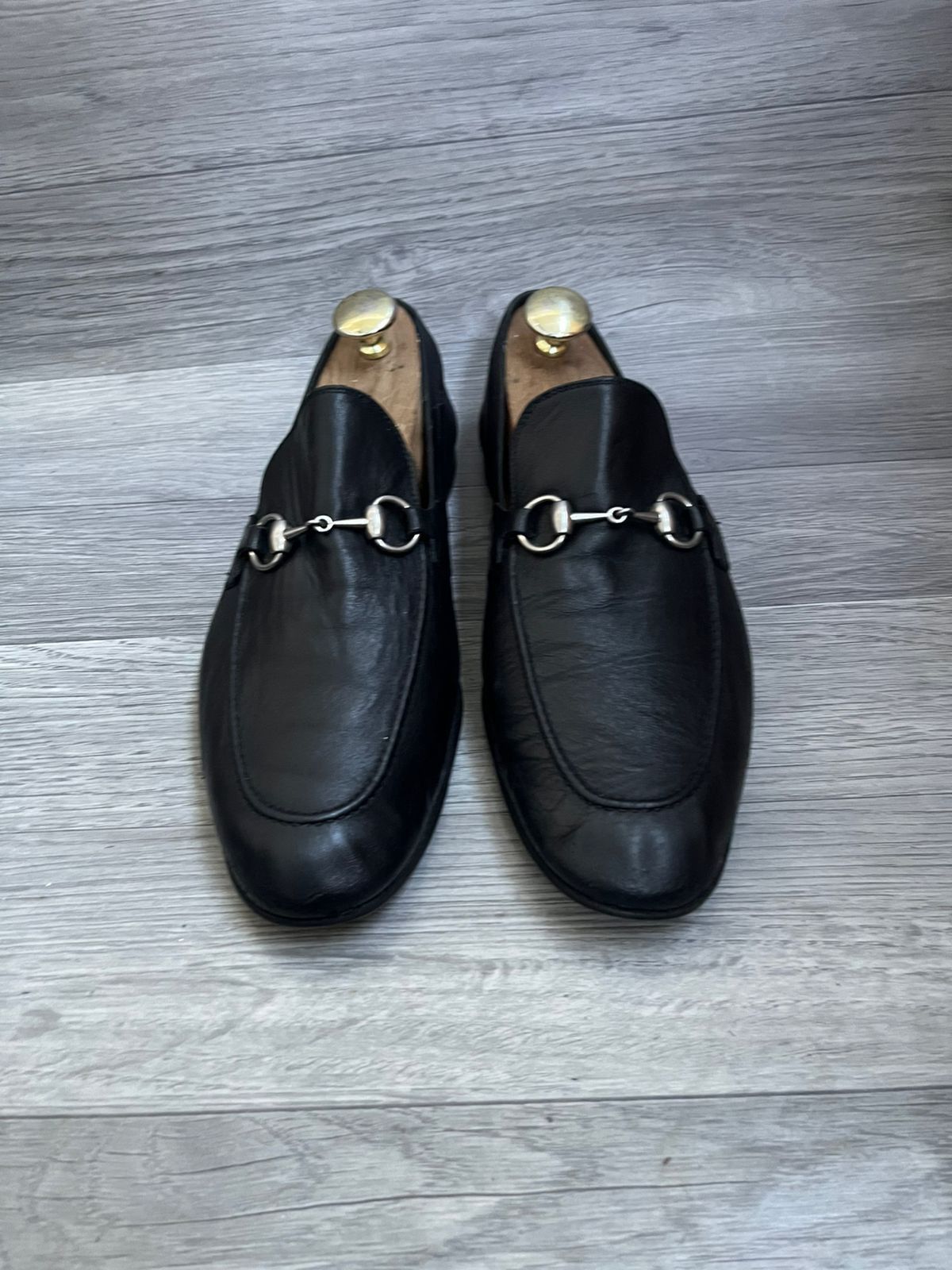 Gucci Gucci Horsebit Jordan Black Leather Loafers UK 9 Size US 10 / EU 43 - 1 Thumbnail