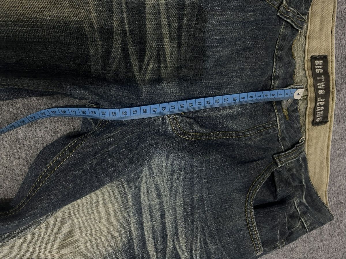 Isamu Katayama Backlash Vintage Y2K Biker Jeans", "Distressed Faded Denim" Size US 32 / EU 48 - 18 Thumbnail
