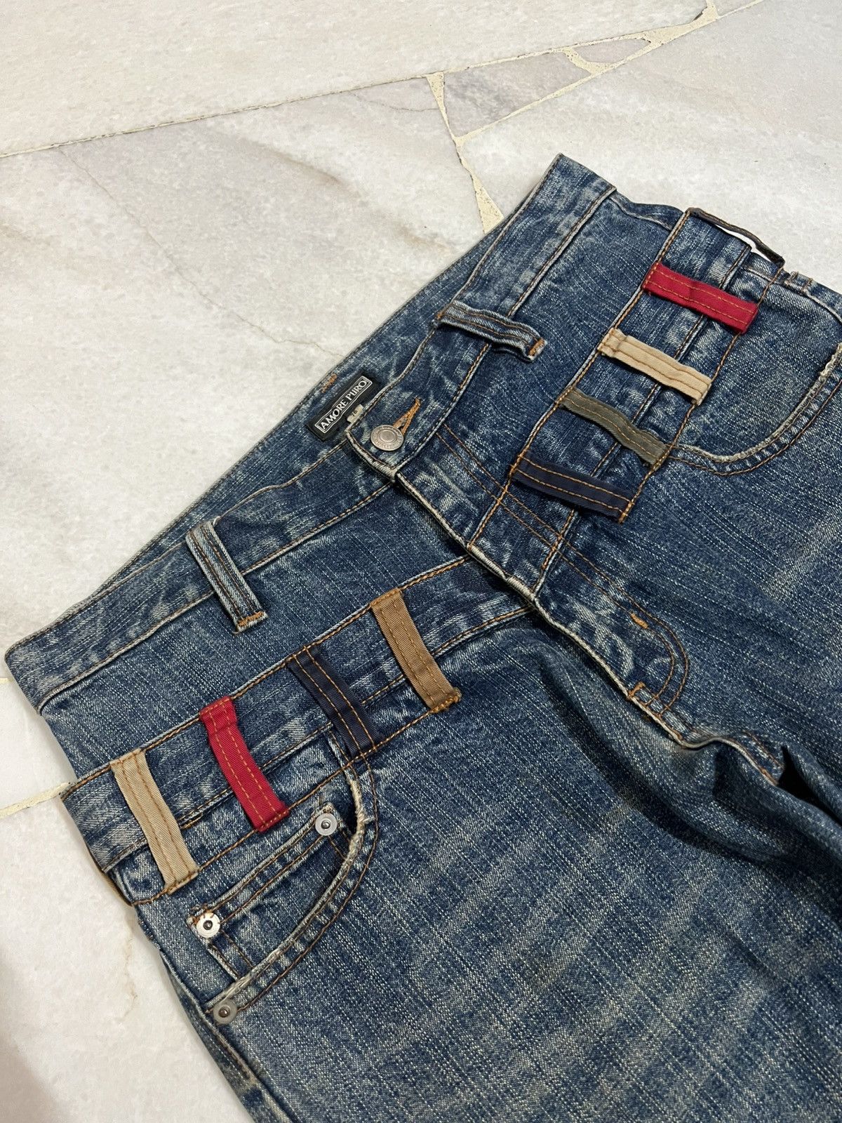 Hysteric Glamour × If Six Was Nine × Japanese Brand 🌈Double Waist 90’s style Amore Puro Faded Washed Jean Size US 30 / EU 46 - 7 Thumbnail