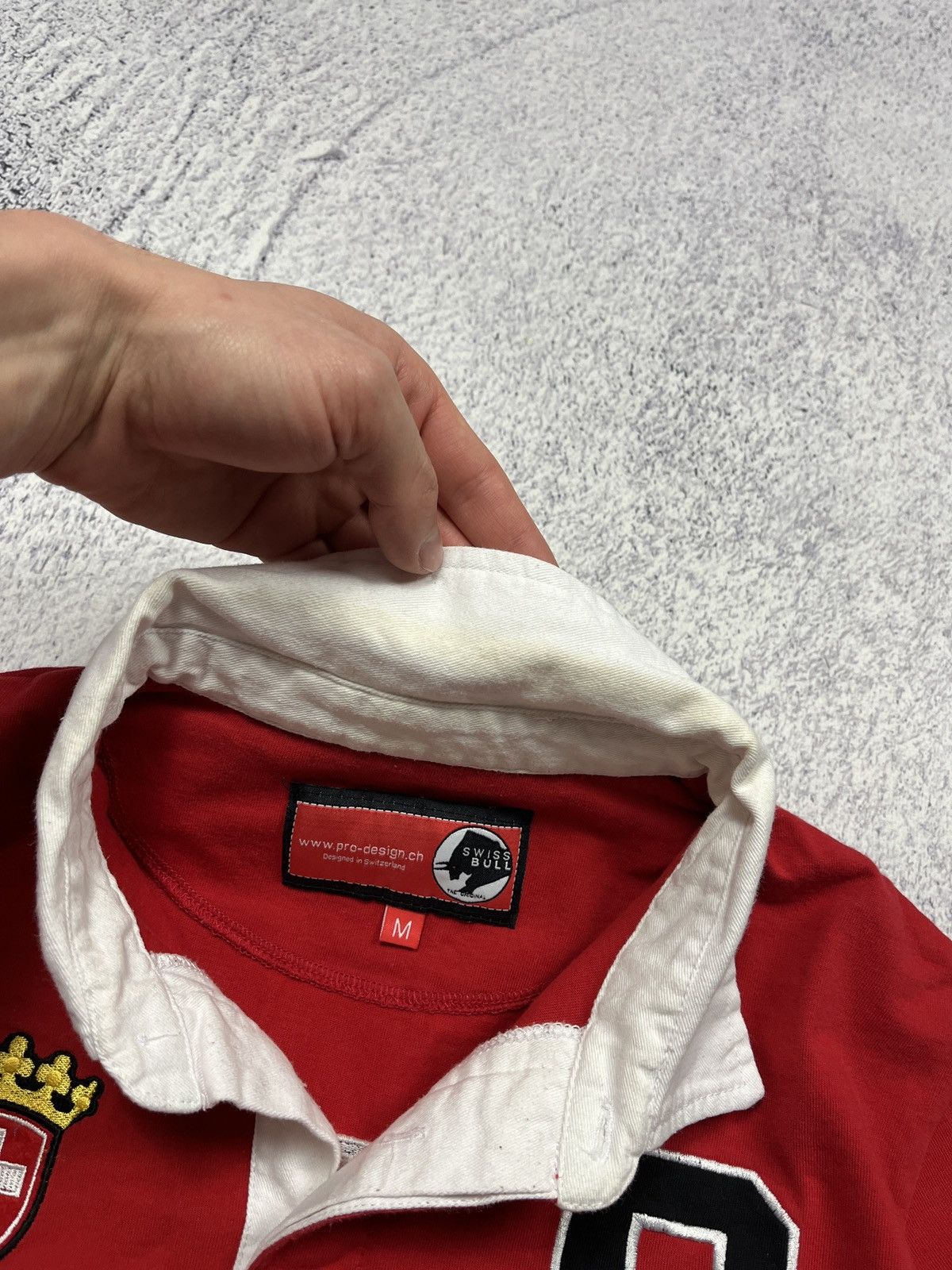 Vintage Vintage Swiss Bull Switzerland Team Rugby Longsleeve #9 Rare Size US M / EU 48-50 / 2 - 10 Thumbnail