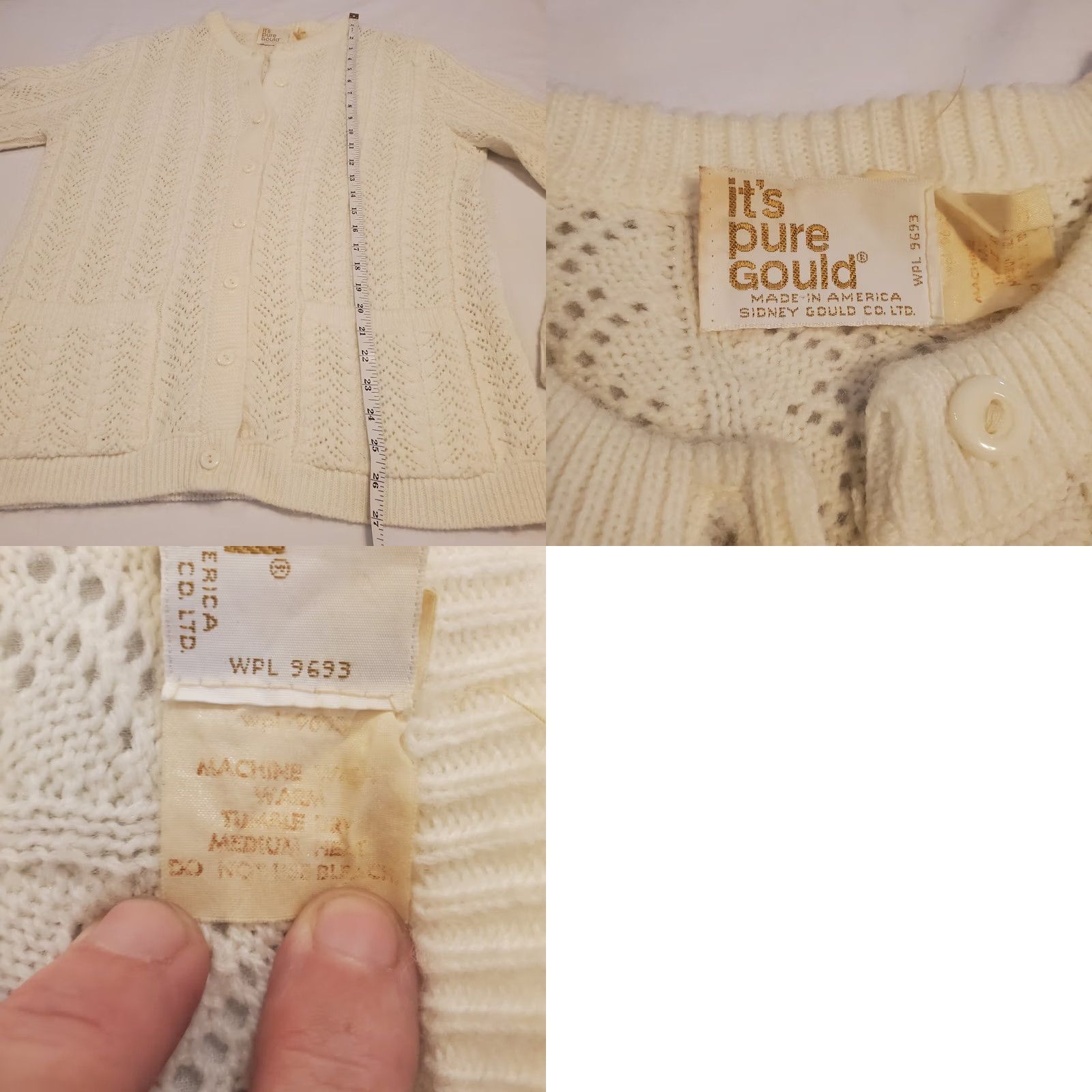 Vintage VINTAGE It's Pure Gould Cardigan Sweater Women's Ivory M Size M / US 6-8 / IT 42-44 - 8 Thumbnail