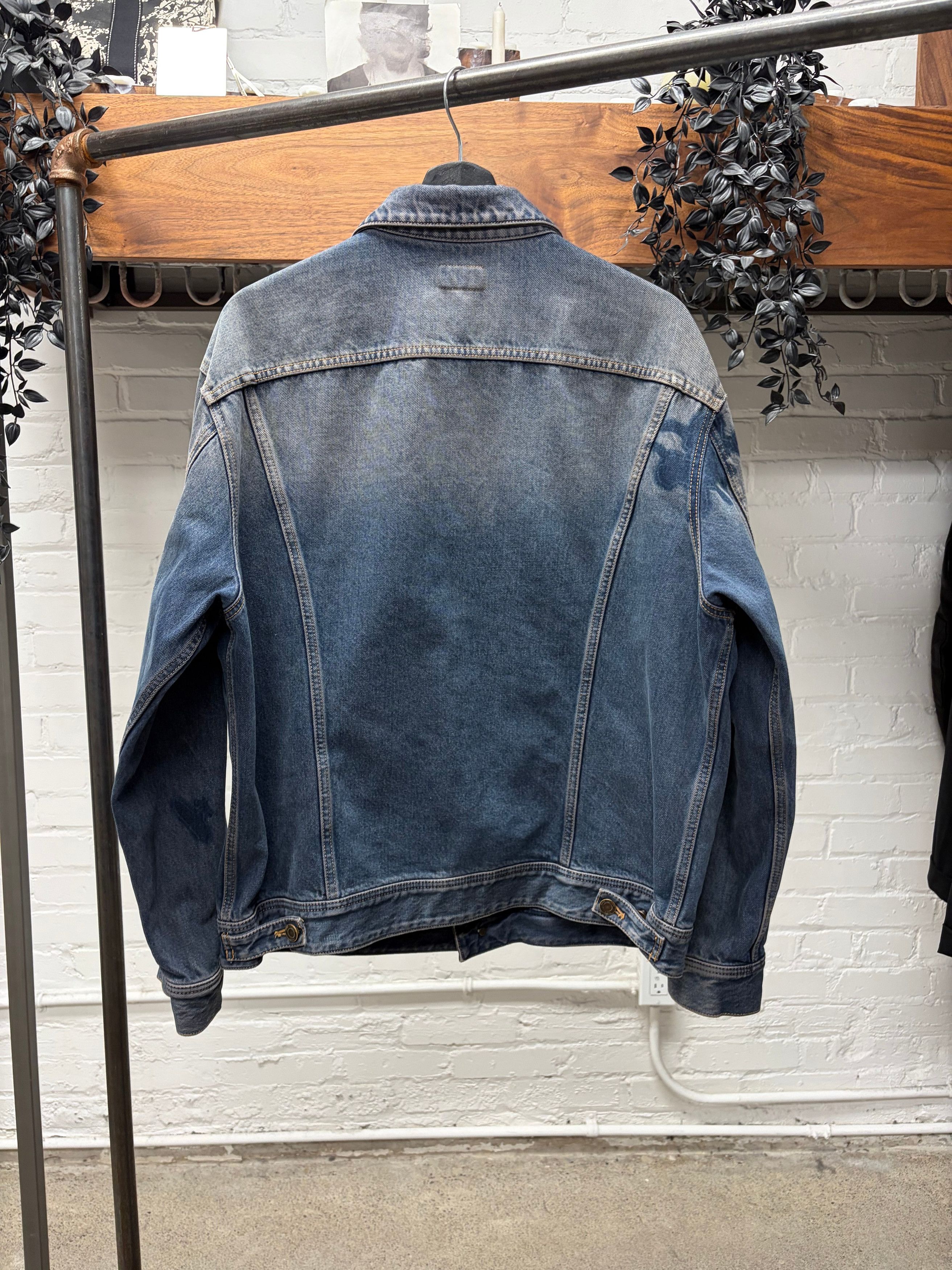 Saint Laurent Paris Saint Laurent ‘Garment Dyed’ Blue Denim Trucker Jacket Size US L / EU 52-54 / 3 - 4 Thumbnail