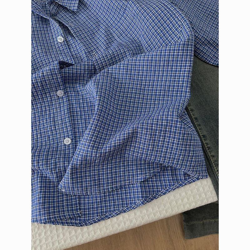 Other Casual Blue Plaid Short Sleeve Shirt Size US M / EU 48-50 / 2 - 2 Thumbnail