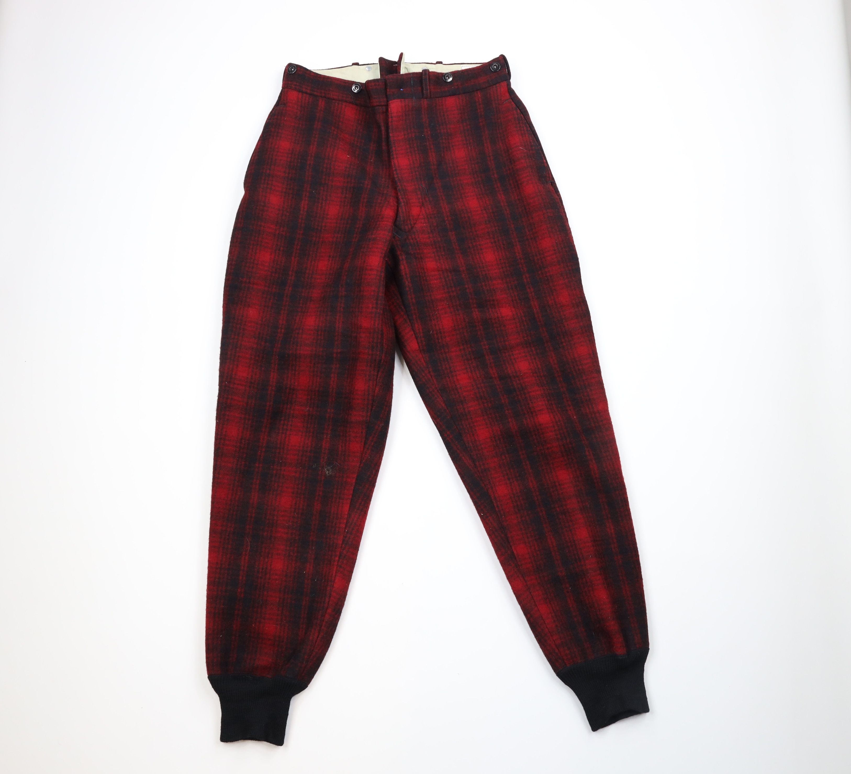 Image of Vintage 60S 70's Woolrich Heavyweight Wool Joggers Pants Usa in Red, Men's (Size 30)