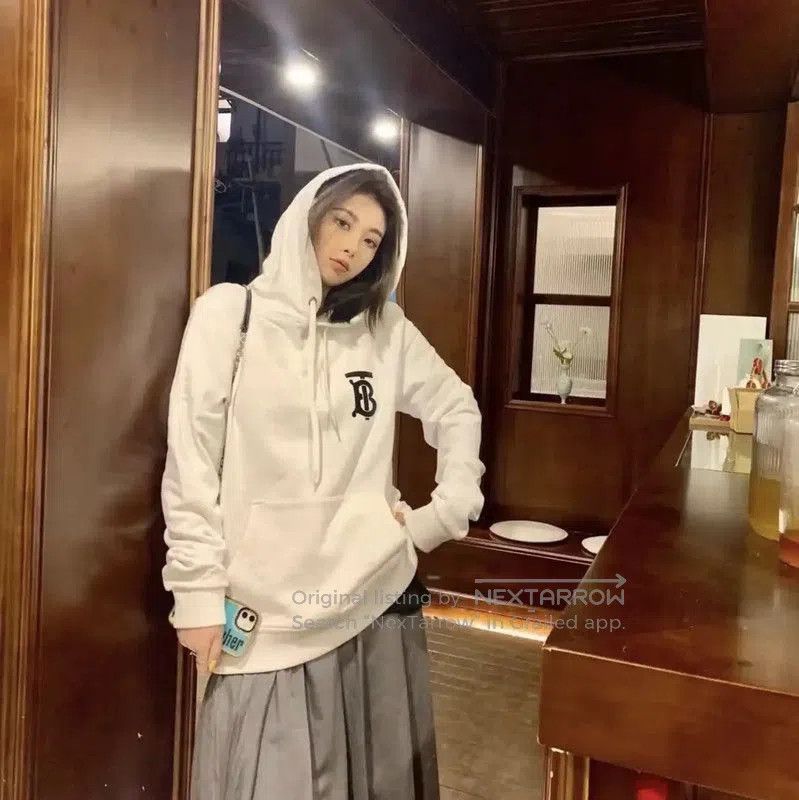 Burberry Burberry White Cotton Logo Hoodie for Women. Size XXS / US 00 / IT 34 - 7 Thumbnail
