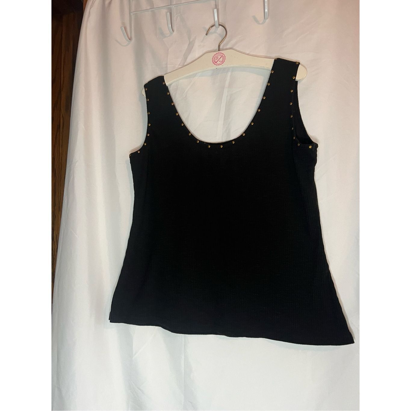 Other Pink Lily Take Your Best Shot Black Studded Trim Tank Top Wo Size XL / US 12-14 / IT 48-50 - 1 Thumbnail