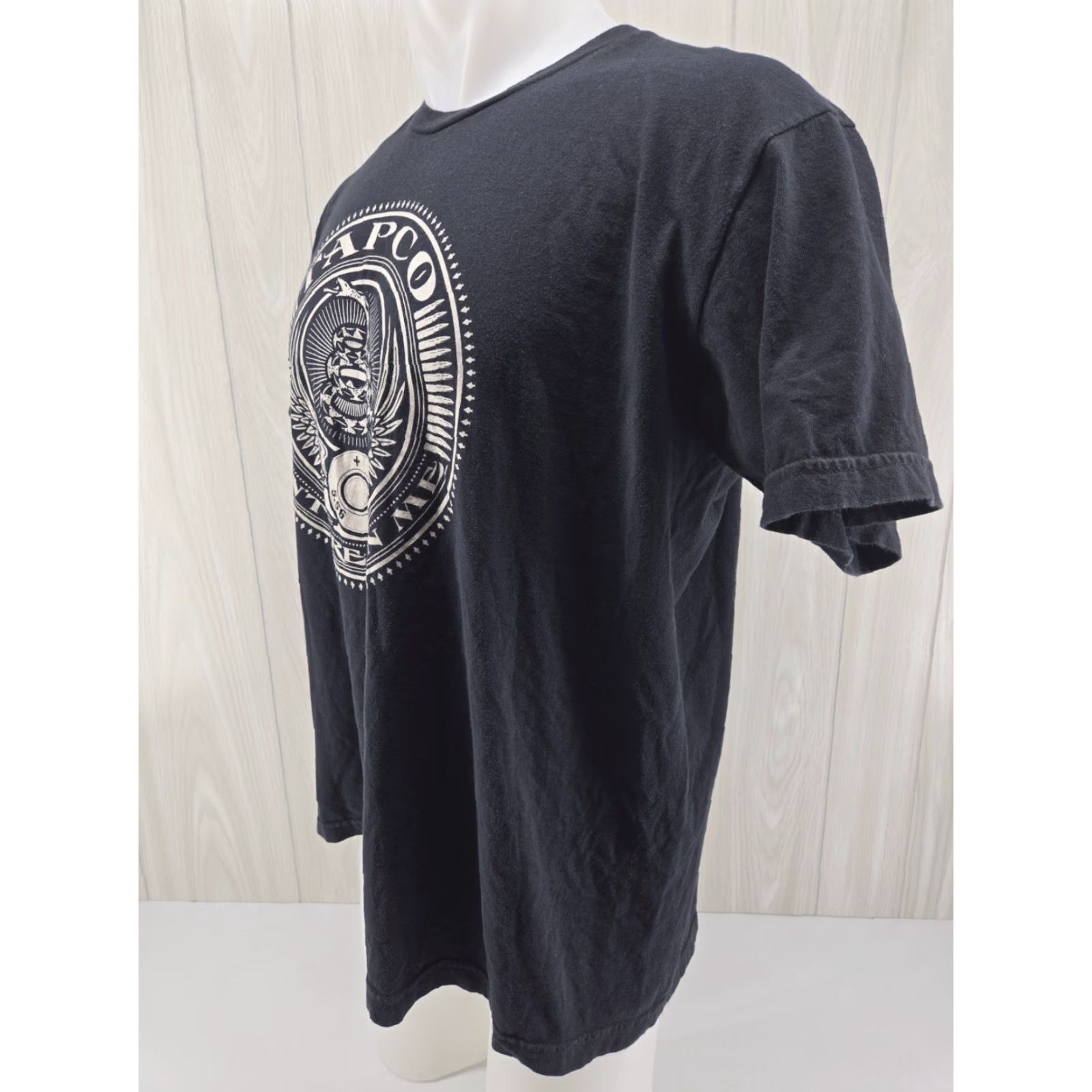 American Apparel VINTAGE TAPCO American Apparel Graphic Logo Promo T Shirt XL Crew Neck Short Sleeve Black Cotton Men USA 90s Military Gun Marines Logo Shirt XL Size US XL / EU 56 / 4 - 4 Thumbnail
