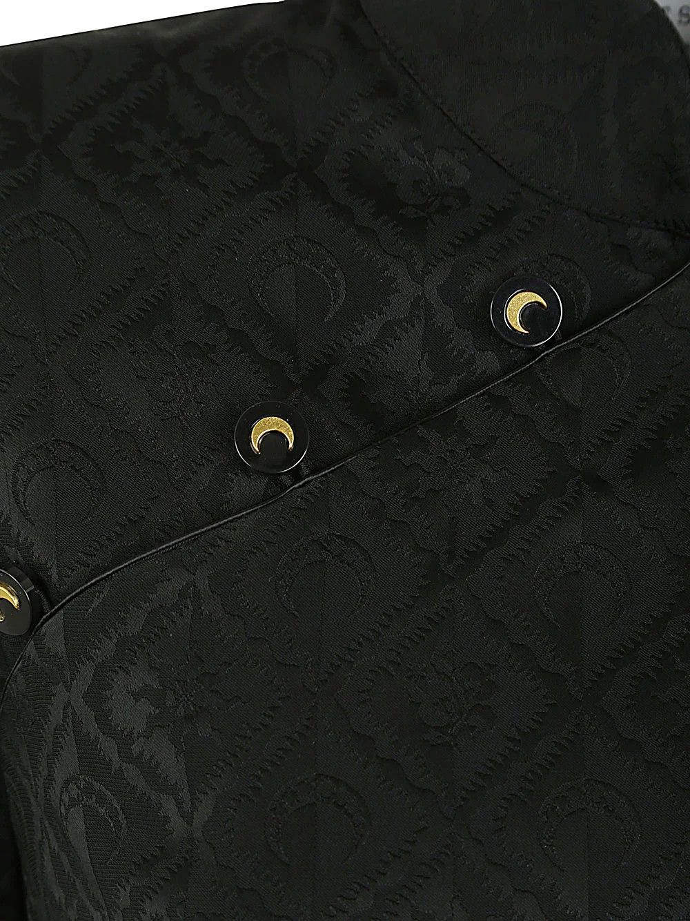 Marine Serre o1s22i1n0225 Moon Diamant Jacquard Mini Dress in Black Size XS / US 0-2 / IT 36-38 - 3 Thumbnail