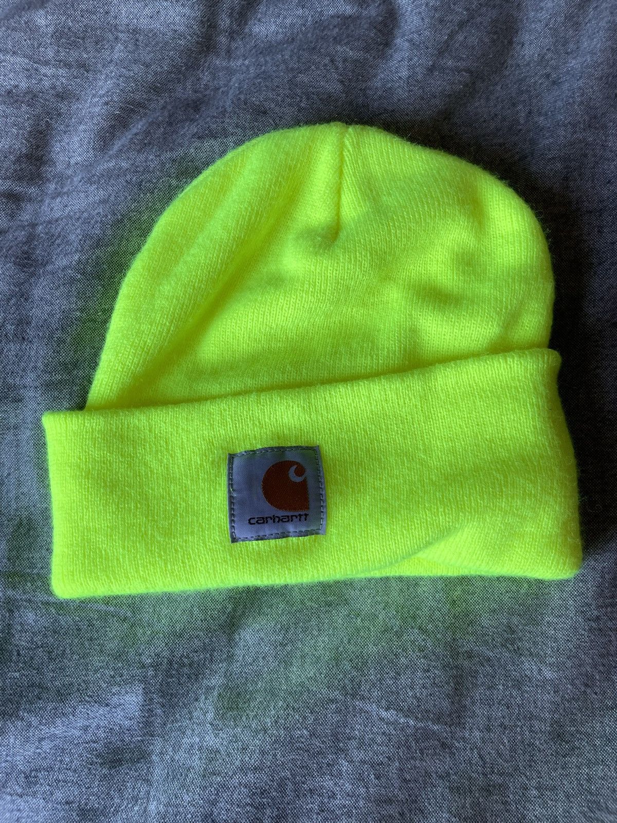 Carhartt Carhartt Hat Winter Beanie Cuffed Knit Neon Workwear Outdoor Size ONE SIZE - 1 Thumbnail
