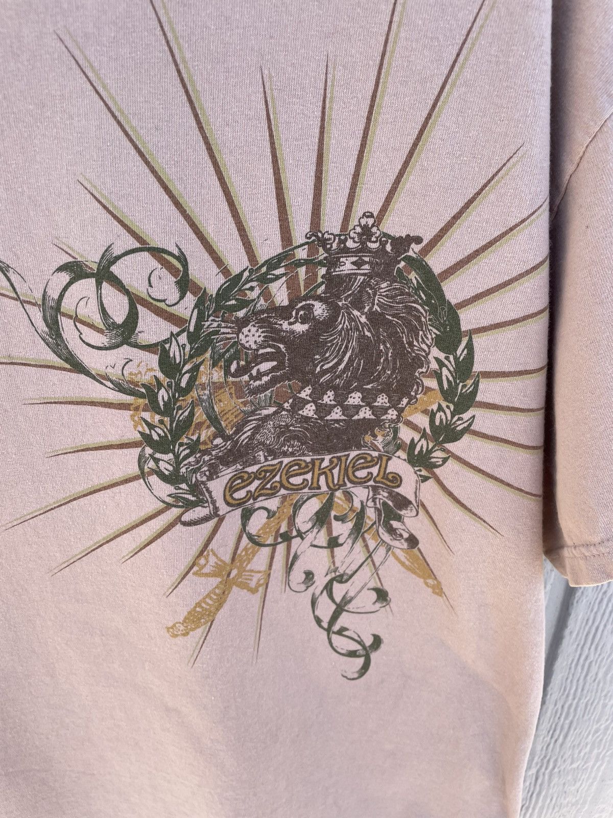 Ezekiel Vintage 2000s Y2K Ezekiel Stake Brand Tan Xl T-shirt Size US XL / EU 56 / 4 - 3 Thumbnail