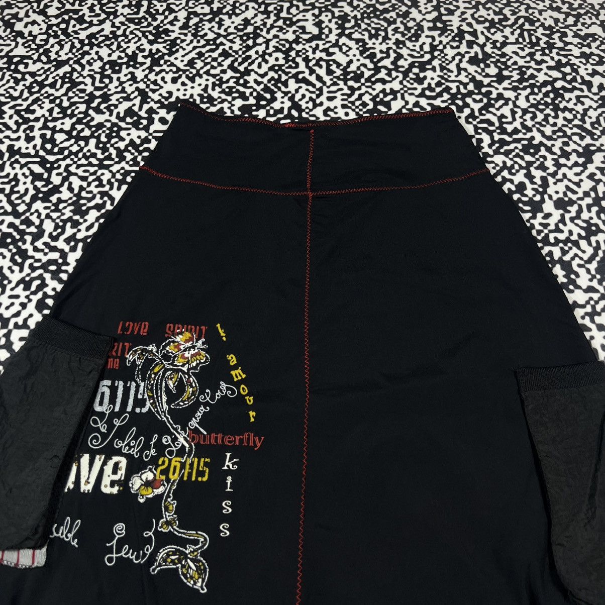 Japanese Brand Vintage Y2K Double Jeu Japanese Flared Cargo Midi Skirt Size 26" / US 2 / IT 38 - 9 Thumbnail