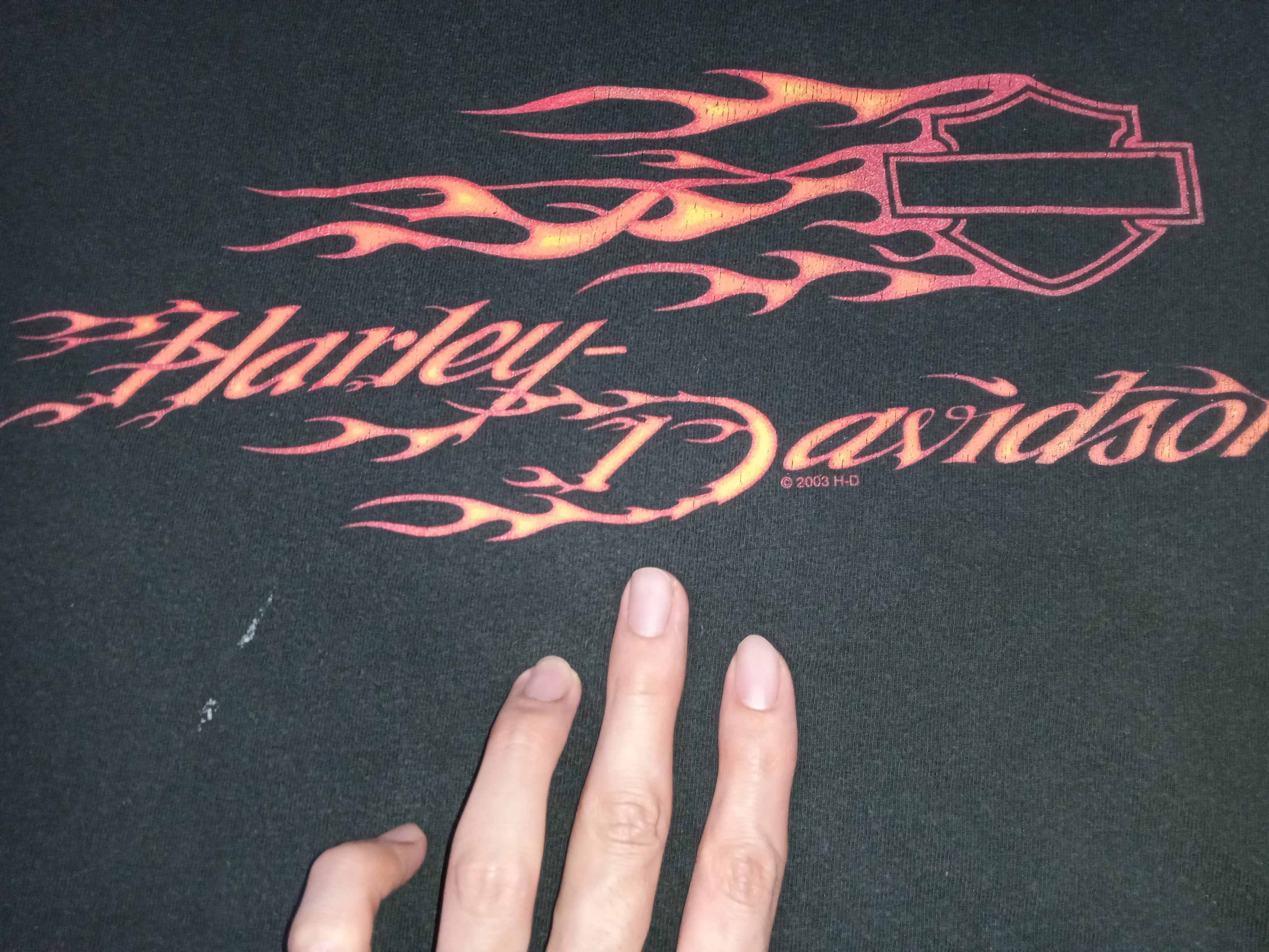 Harley Davidson Vintage 2000s Harley Davidson Flame 2003 T Shirt Size US M / EU 48-50 / 2 - 4 Thumbnail