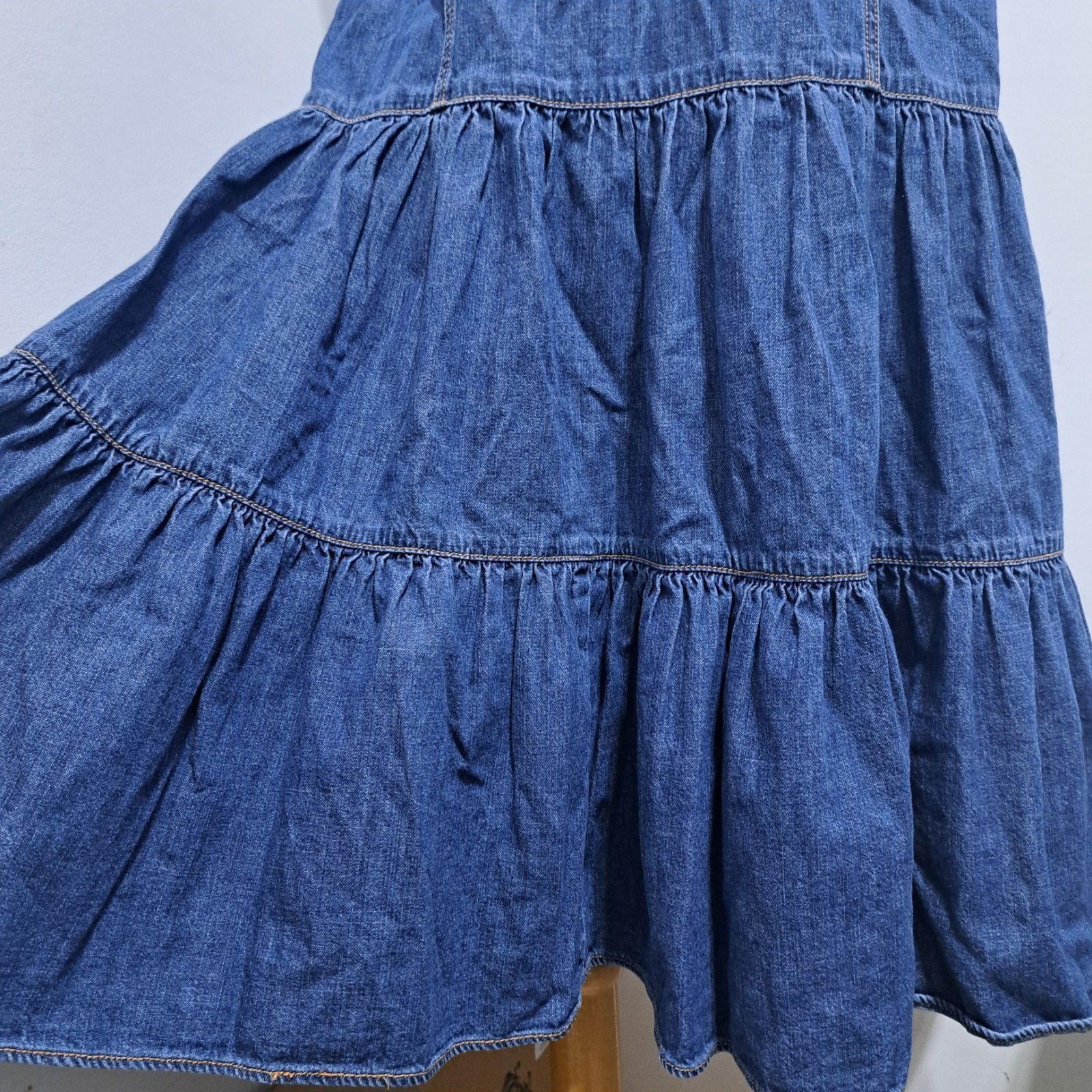 Veronica Beard Veronica Beard Jeans Button Front Closure Cap Sleeve Tiered Size M / US 6-8 / IT 42-44 - 10 Thumbnail