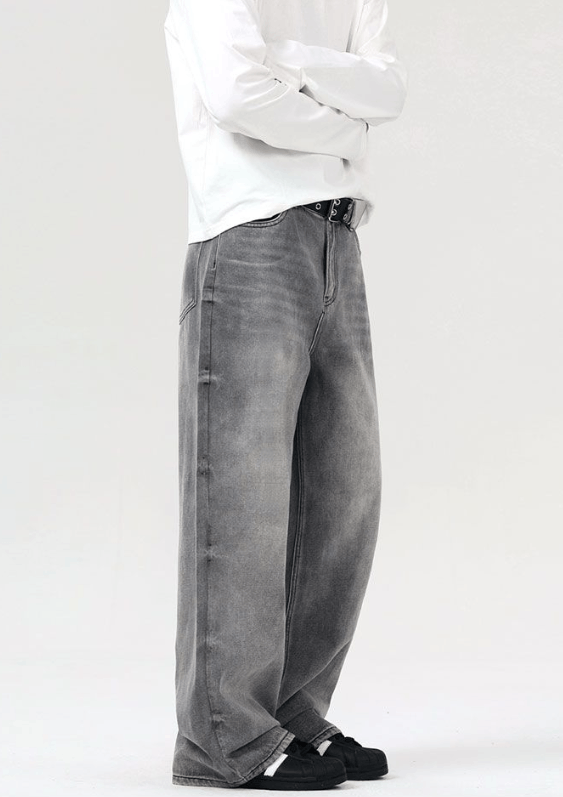 Japanese Brand × Vintage American high street distressed loose straight baggy jeans Size US 32 / EU 48 - 3 Thumbnail